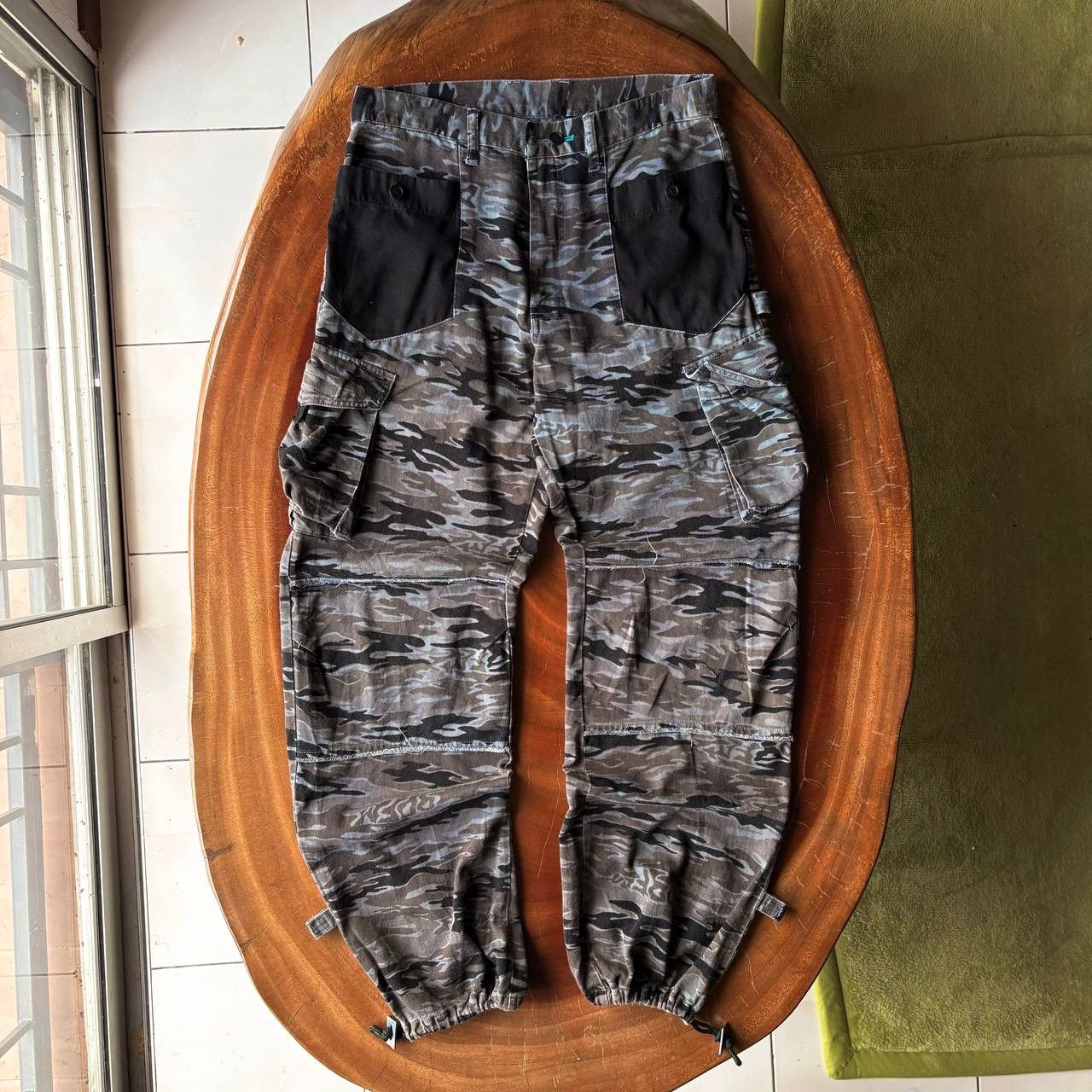 Vintage Ppfm Camo Tiger Stripes Cargo Blue Grey Pants in Gray, Men's (Size 30)