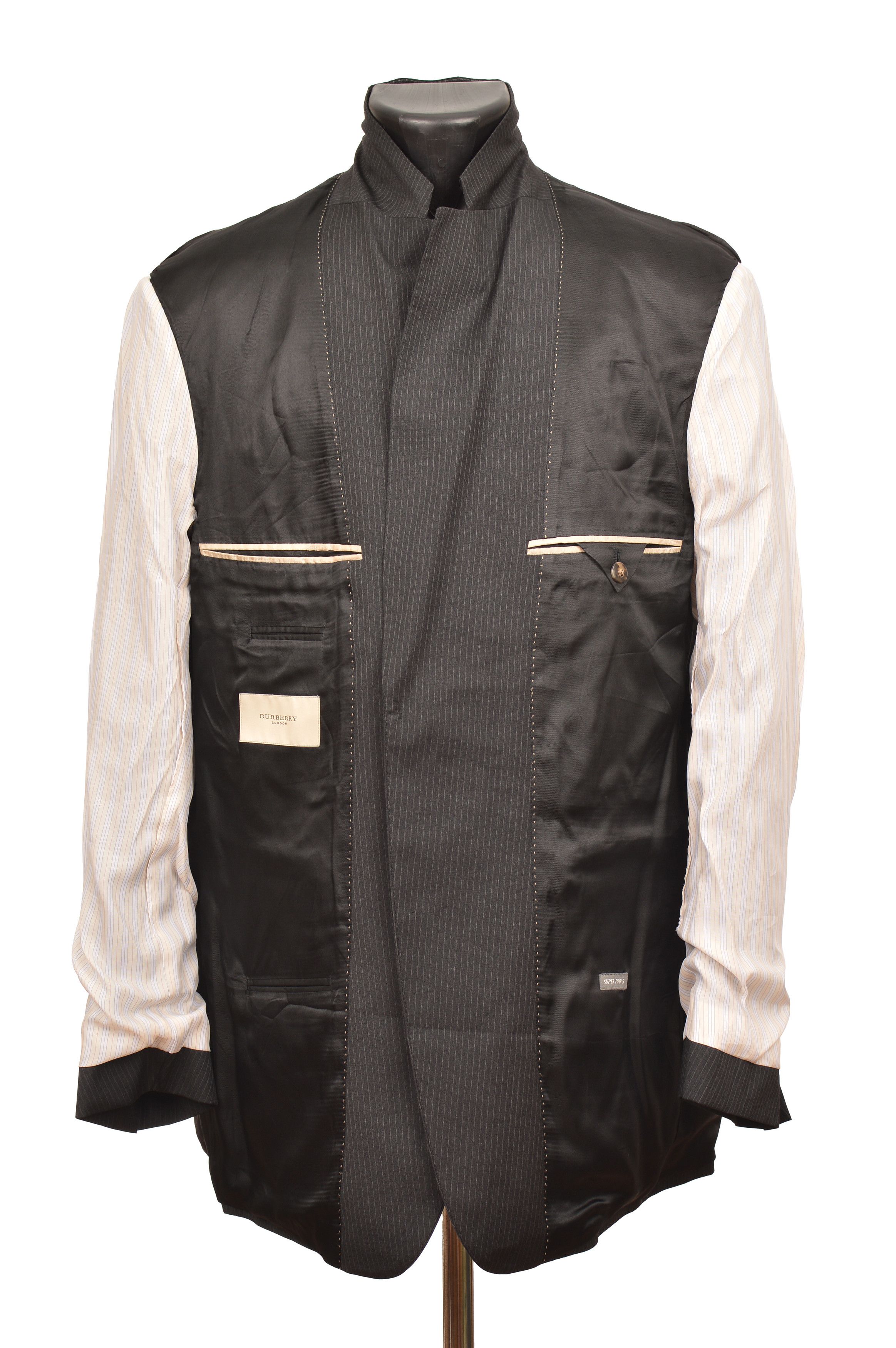 Burberry Burberry London K-Knopf Lyon-S-George Striped Wool Blazer Size 54R - 5 Thumbnail