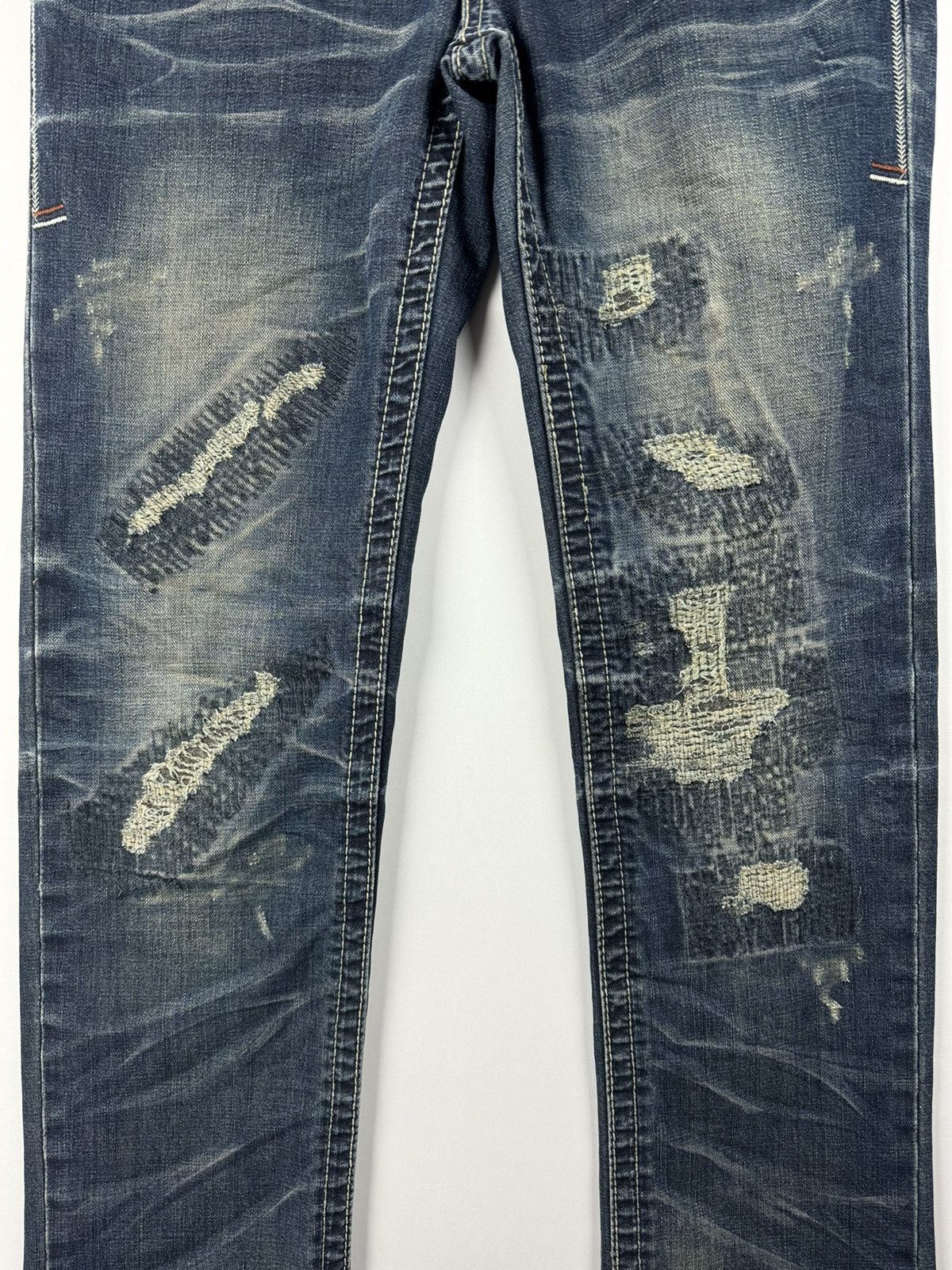 Affliction Vintage Y2K Opium Faded Electric Style Justing Denim Jeans Size US 30 / EU 46 - 8 Thumbnail