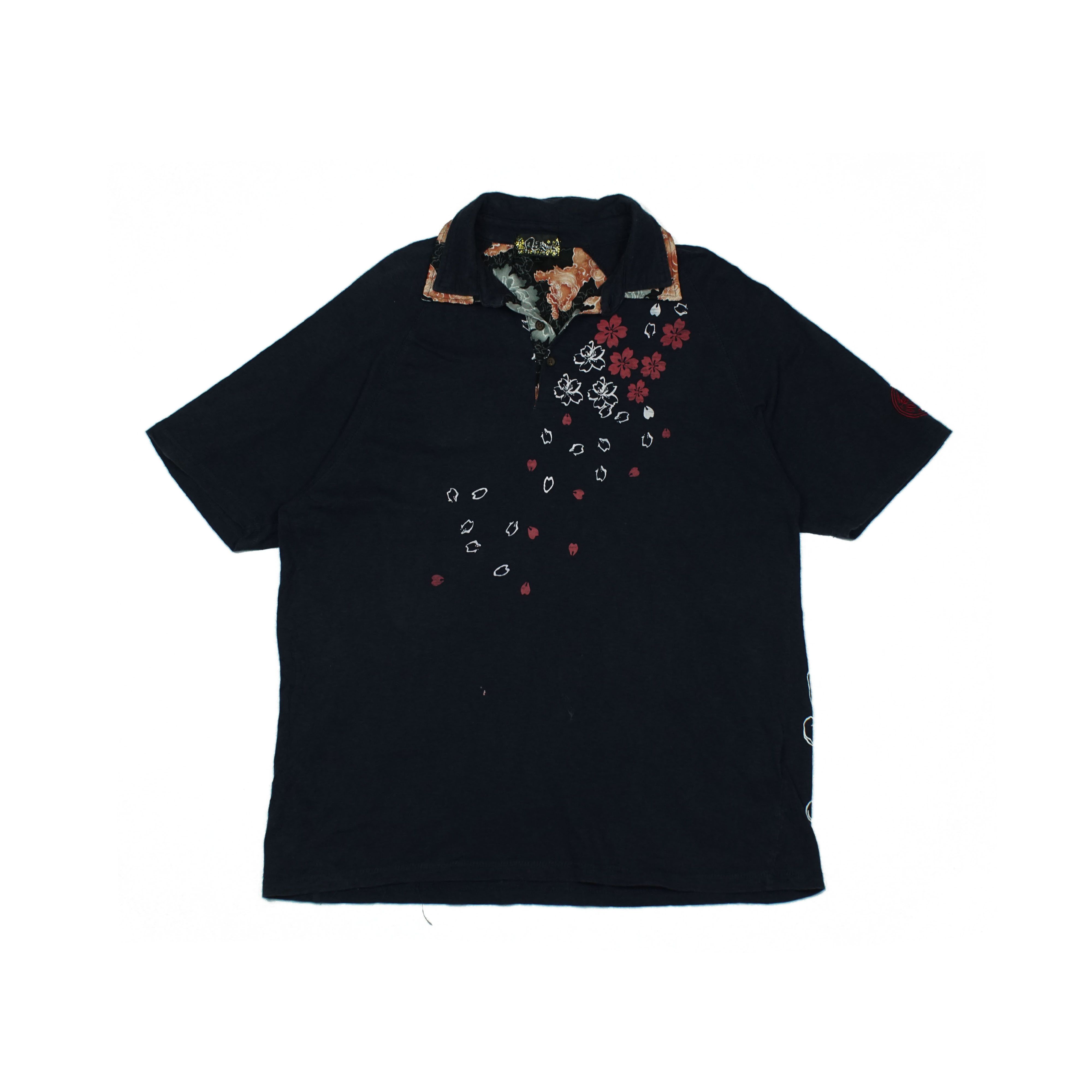 Japanese Brand *NoTariff Japan Traditional Dragon Graphic Collared T-Shirt Size US L / EU 52-54 / 3 - 3 Thumbnail
