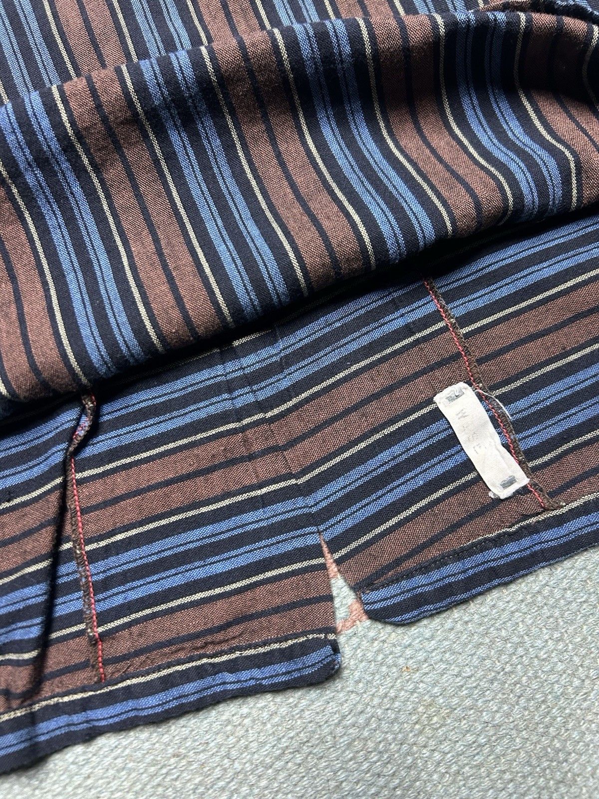Vintage Vtg 50s button shirt rayon striped loop collar rockabilly M Size US M / EU 48-50 / 2 - 8 Thumbnail