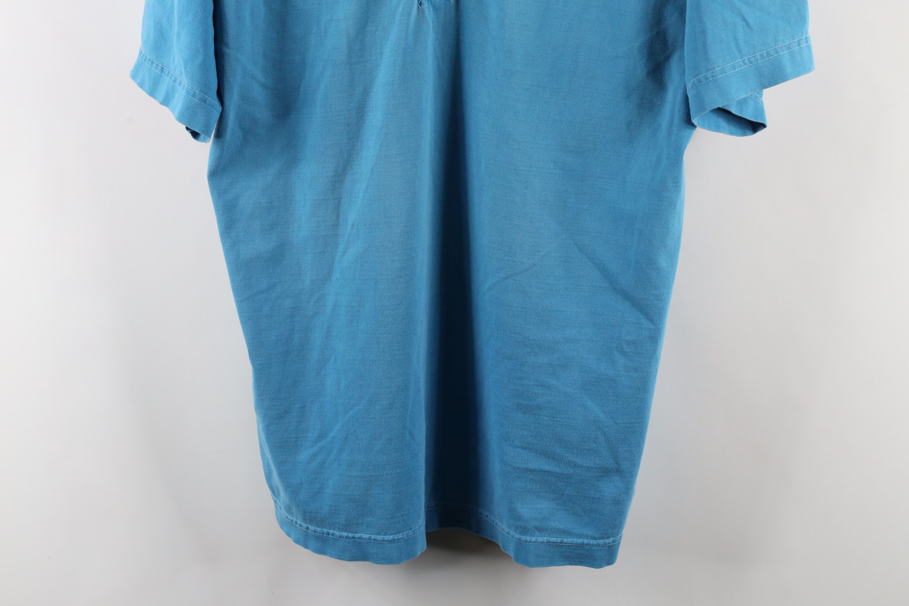Vintage Vintage 90s Streetwear Blank Short Sleeve Henley T-Shirt Size US L / EU 52-54 / 3 - 3 Thumbnail