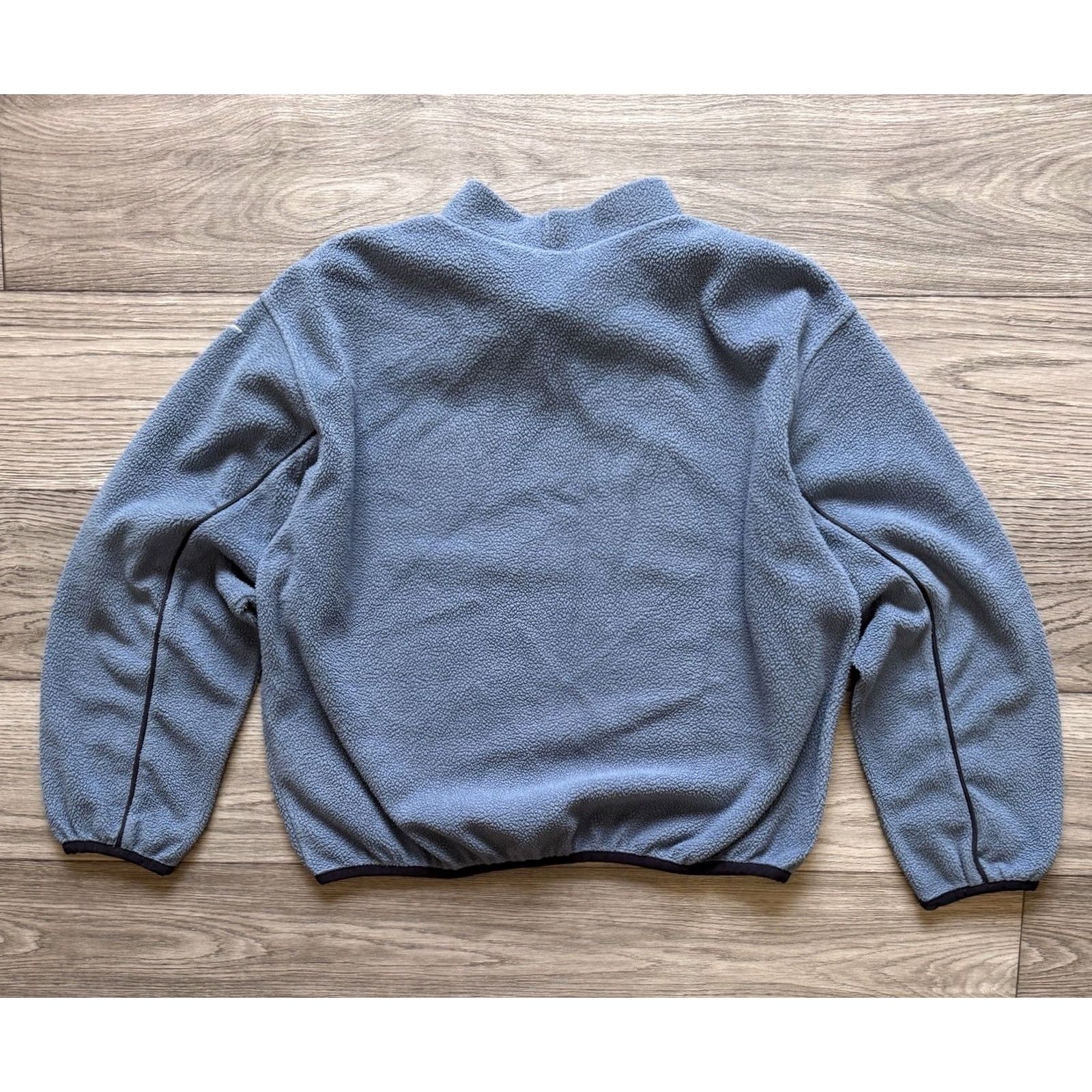 Nike VINTAGE Nike Fleece Pullover Womens M Blue 90s Sherpa Spellout Pullover Sweatshirt Womens Size M / US 6-8 / IT 42-44 - 2 Thumbnail