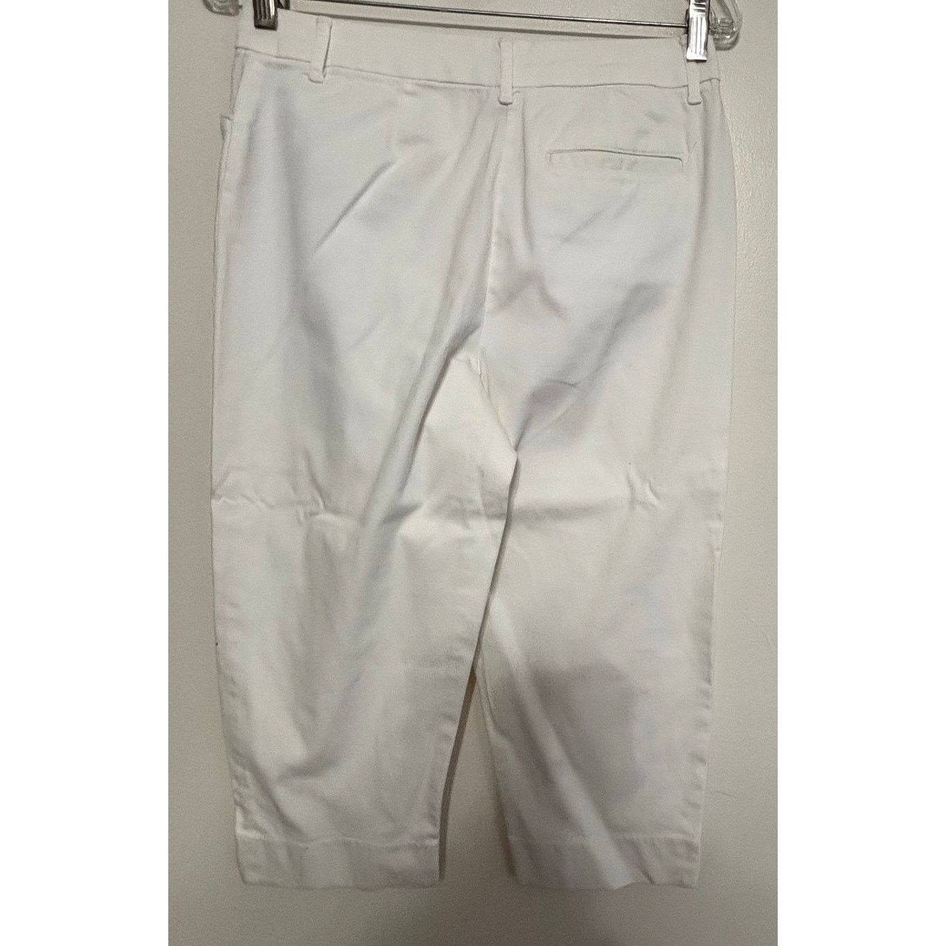 Other St Johns Bay White Capri Pants Stretch Size 6 Cotton Size 28" / US 6 / IT 42 - 2 Thumbnail