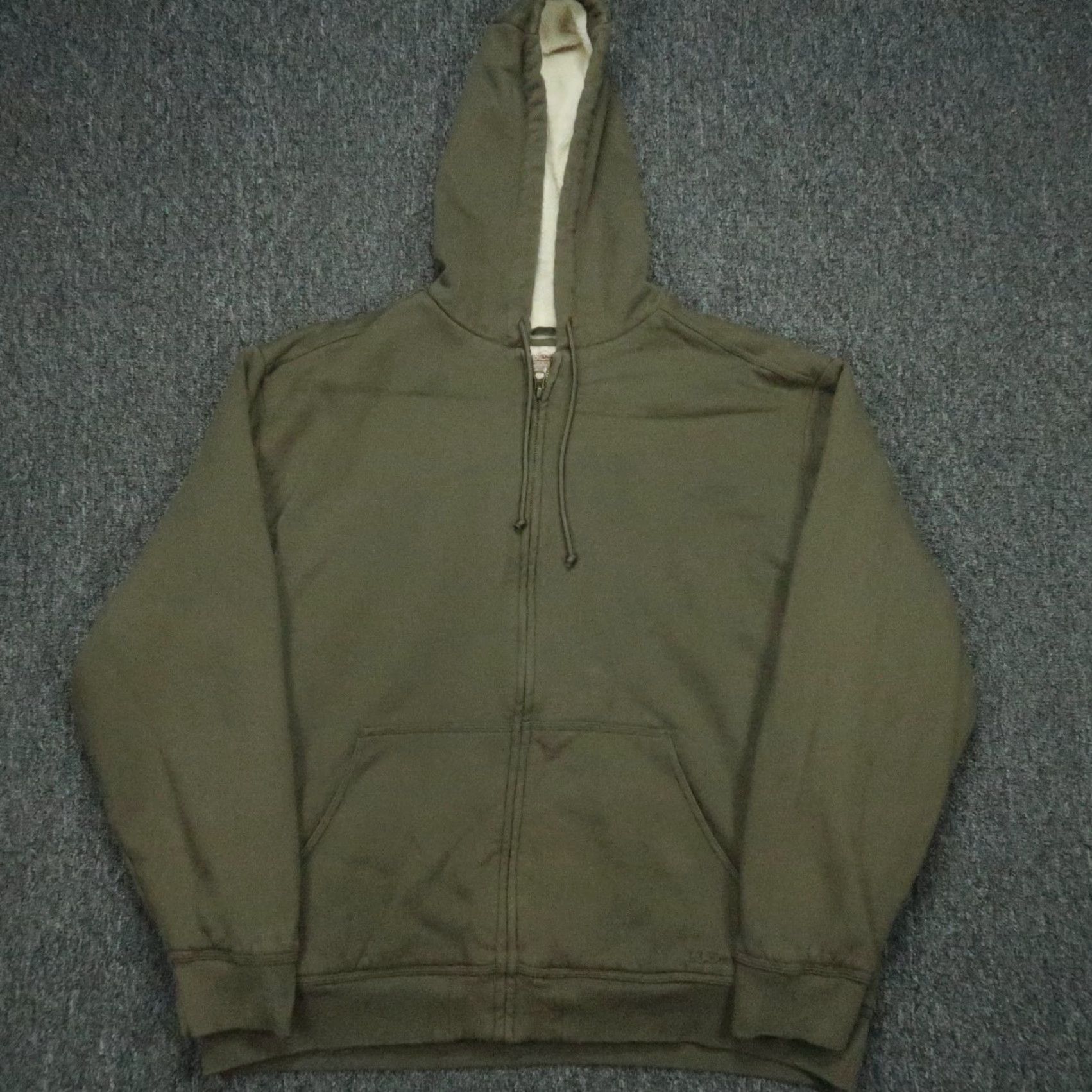 Vintage LL Bean Hoodie Men XL Green Katahdin Iron Works Full Zip Heavyweight Size US XL / EU 56 / 4 - 2 Thumbnail
