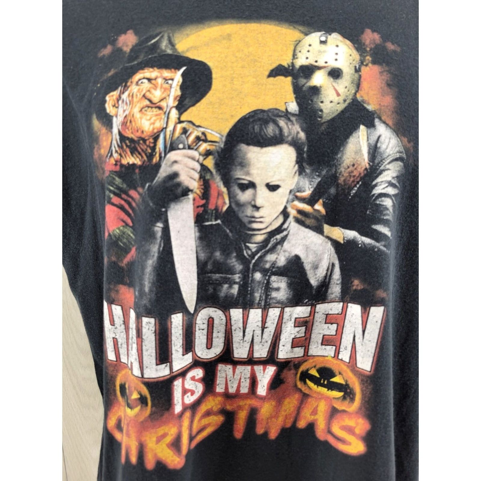 Vintage HALLOWEEN IS MY CHRISTMAS Mens T Shirt XL Black Halloween Theme Adult XL T-Shirt Mens Size US XL / EU 56 / 4 - 2 Thumbnail