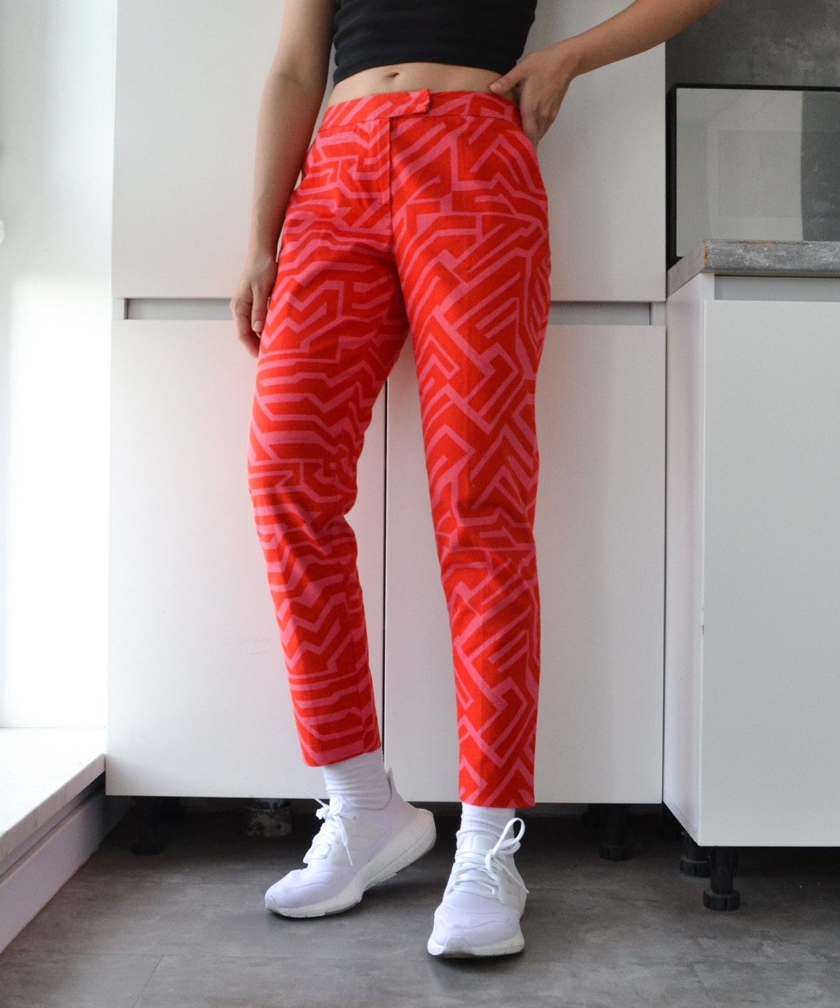 Gucci GUCCI Pants Trousers Pink Red Logo Print Cotton TOM FORD Size 28" / US 6 / IT 42 - 16 Thumbnail