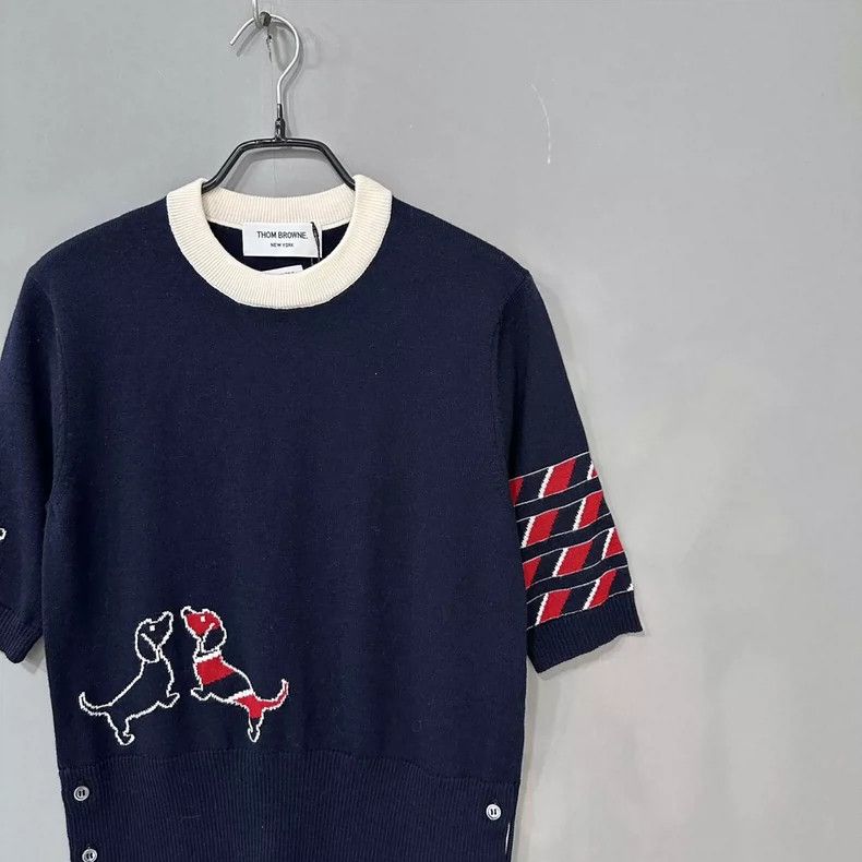 Thom Browne Thom Browne Sausage dog wool knit short sleeves Size US XS / EU 42 / 0 - 2 Thumbnail