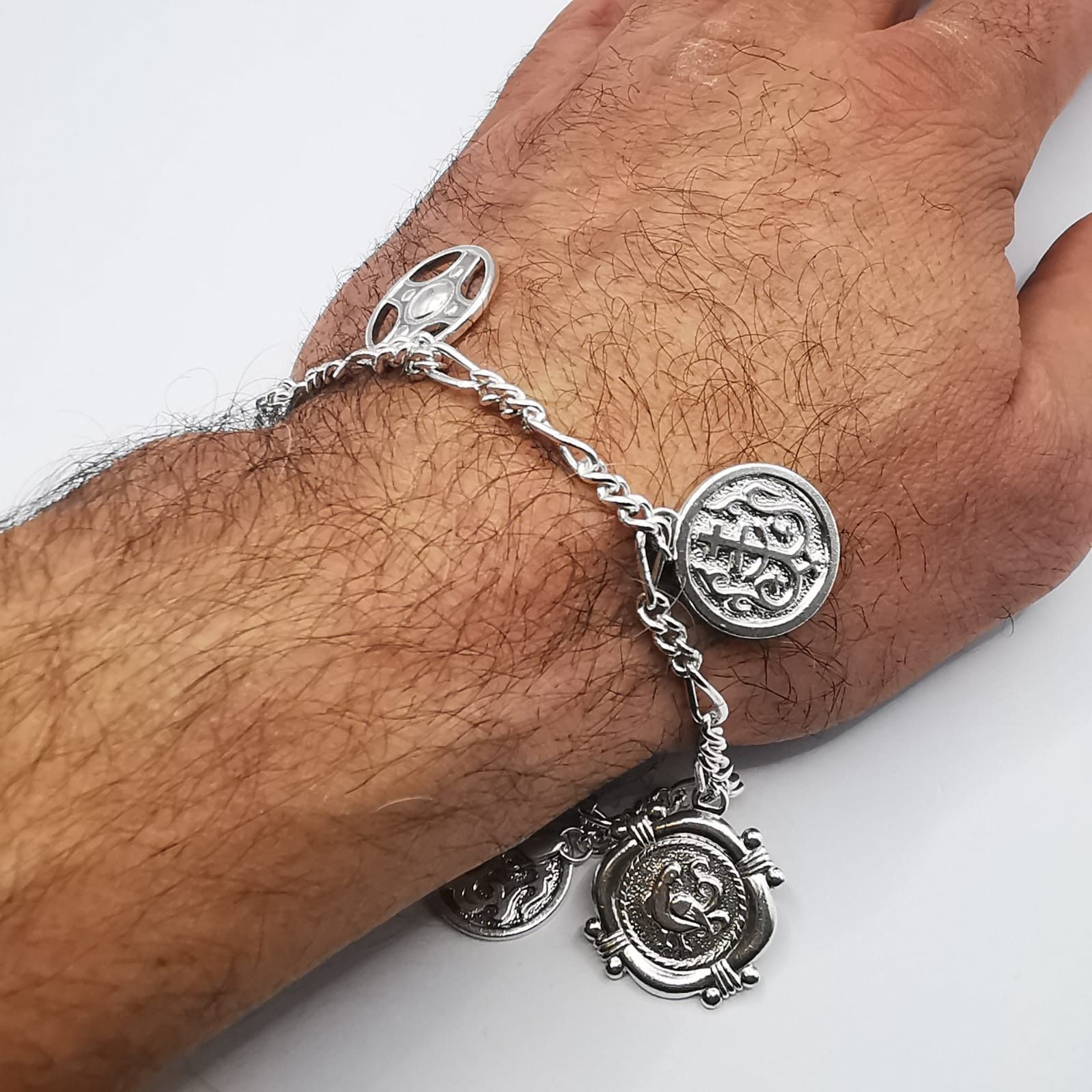 Sterling Silver Vintage Bracelet Jewelry,925 Sterling Silver 33,14g Size ONE SIZE - 4 Thumbnail