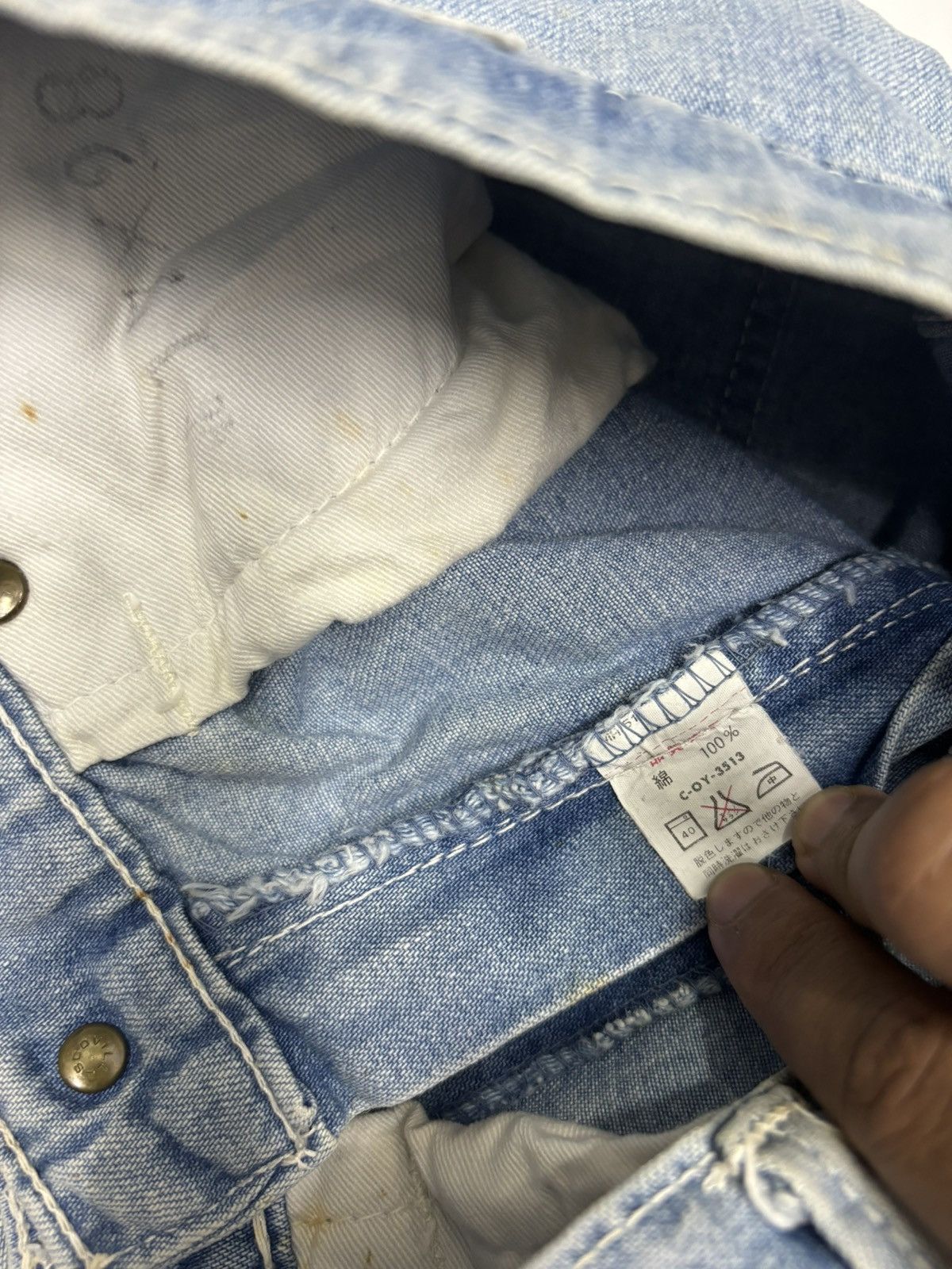 Big John × Carhartt RARE VINTAGE BIG JOHN ACID WASH CARPENTER PANTS Size US 26 / EU 42 - 11 Thumbnail