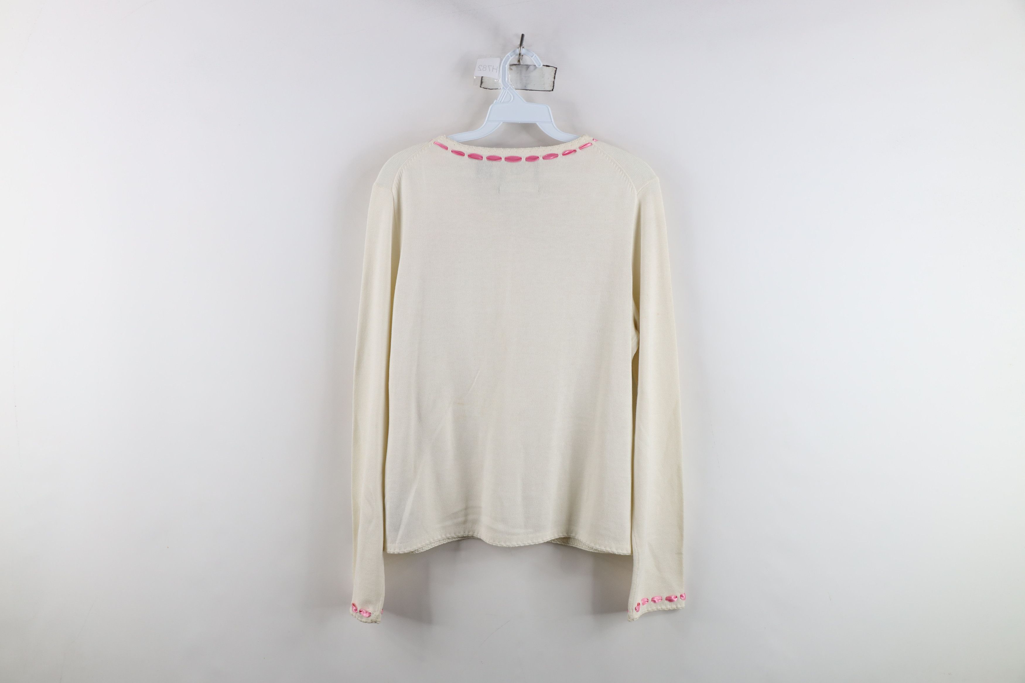 Vintage Vintage Y2K 2003 Michael Simon Cancer Knit Cardigan Sweater Size M / US 6-8 / IT 42-44 - 12 Thumbnail