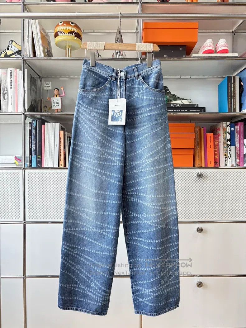 Chanel Chanel 25p The most popular medium blue wide-leg version p Size 42" / US 20 - 1 Thumbnail