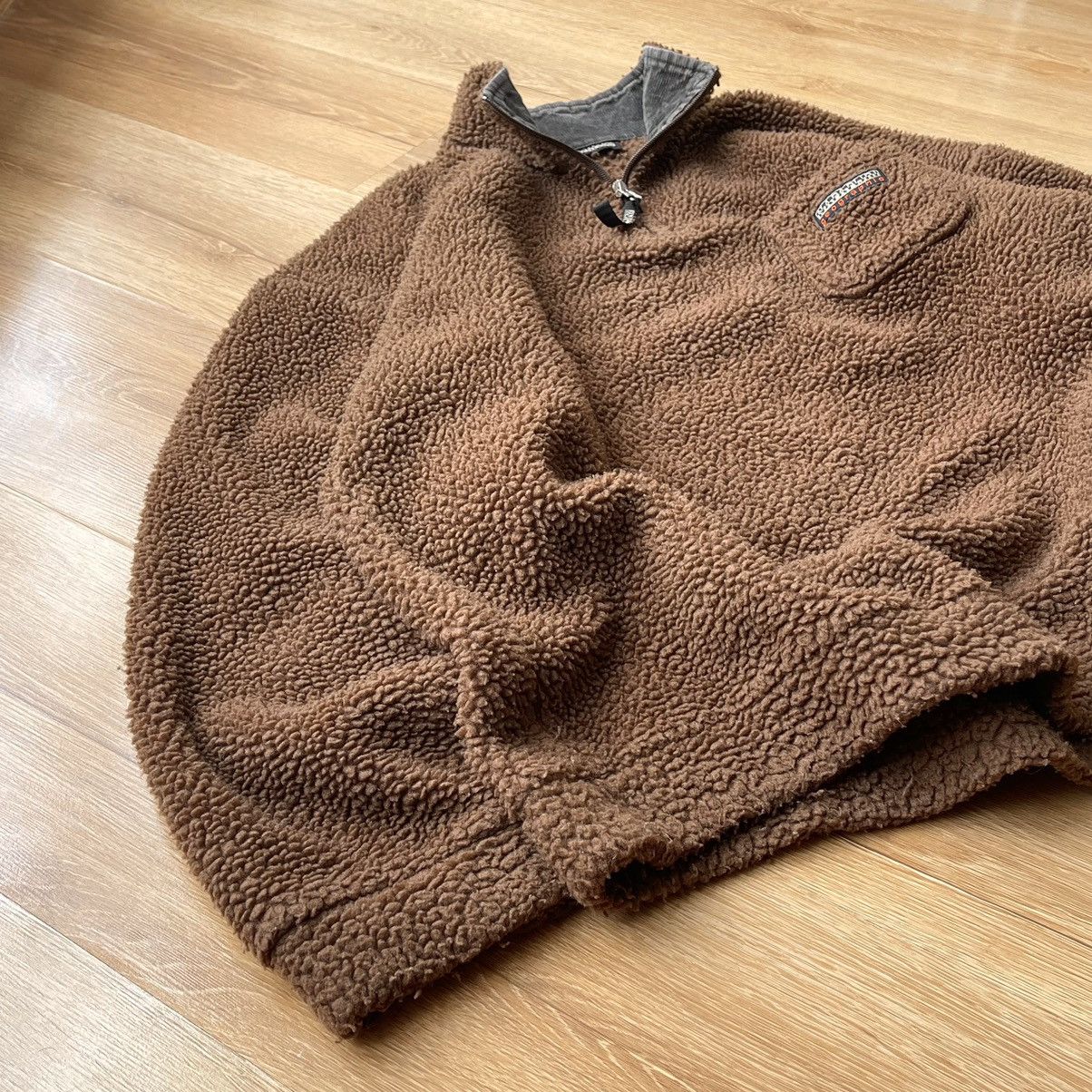Napapijri 90s Vintage Napapijri Half Zip Teddy Fleece Sweatshirt ITALY Size US XL / EU 56 / 4 - 3 Thumbnail