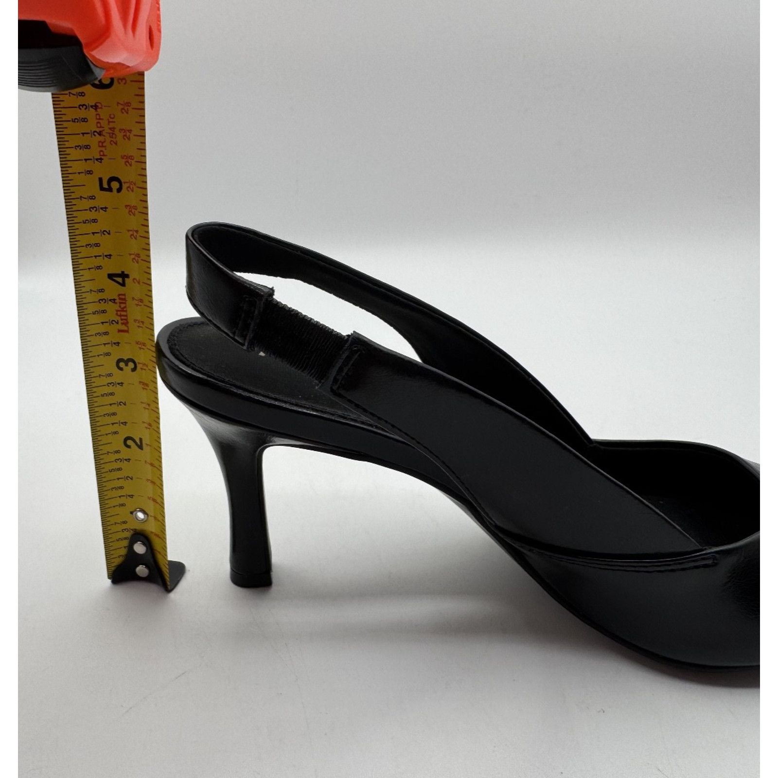 Anne Klein Women's Anne Klein Jovi Peep Toe Slingback Pumps Black Size US 7 / IT 37 - 7 Thumbnail