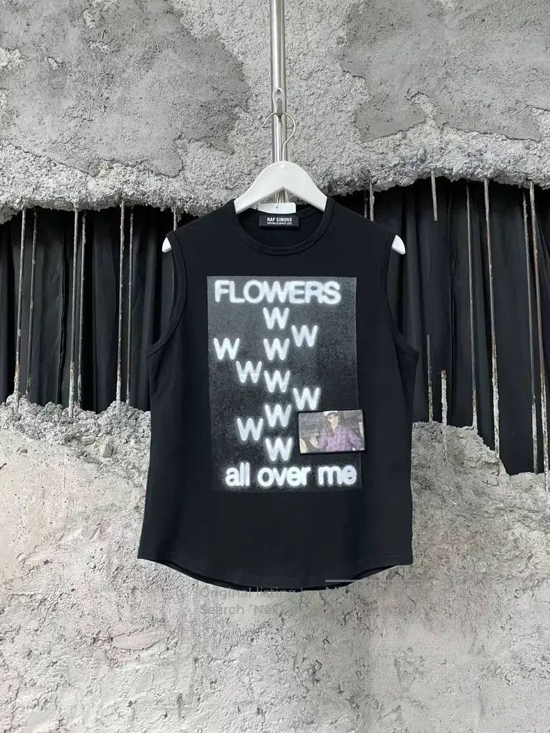 Raf Simons Raf simons 2021 Spring and Summer Floral Letter Print Vest Size US M / EU 48-50 / 2 - 1 Thumbnail