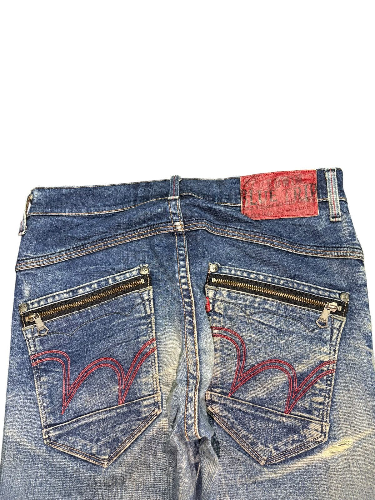 Edwin Vintage Edwin Blue Trip Mud Wash Distressed Jeans Size 32" / US 10 / IT 46 - 4 Thumbnail