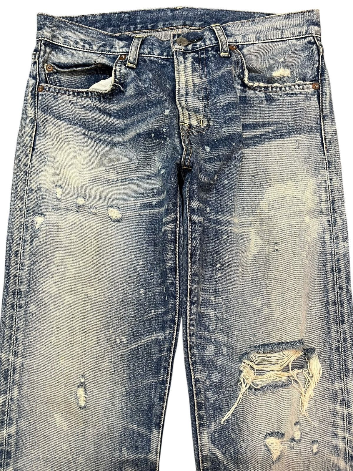 Japanese Brand × Le Grande Bleu (L.G.B.) Vintage RNA Ripped Grunge Distressed Denim Size US 30 / EU 46 - 2 Thumbnail