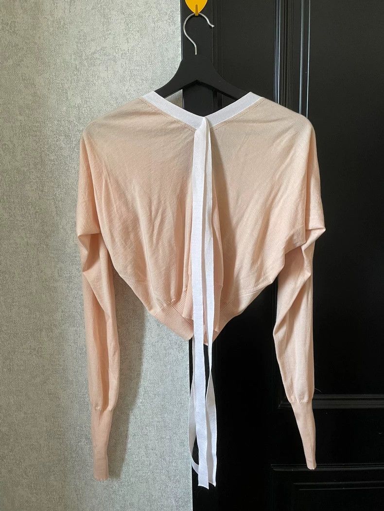 Loewe LOEWE Salmon pink ribbon short cardigan sweater Size XS / US 0-2 / IT 36-38 - 3 Thumbnail