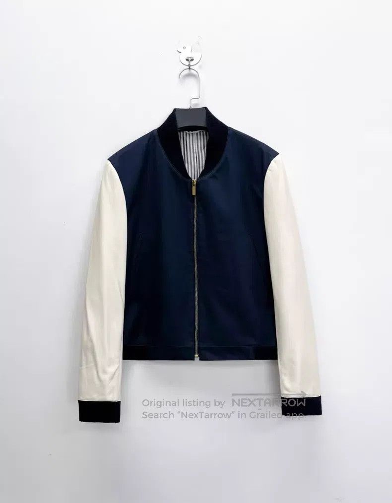 Thom Browne Thom Browne Navy Blue Lined Striped Sleeve Patch Zip-Up Ba Size US M / EU 48-50 / 2 - 1 Thumbnail
