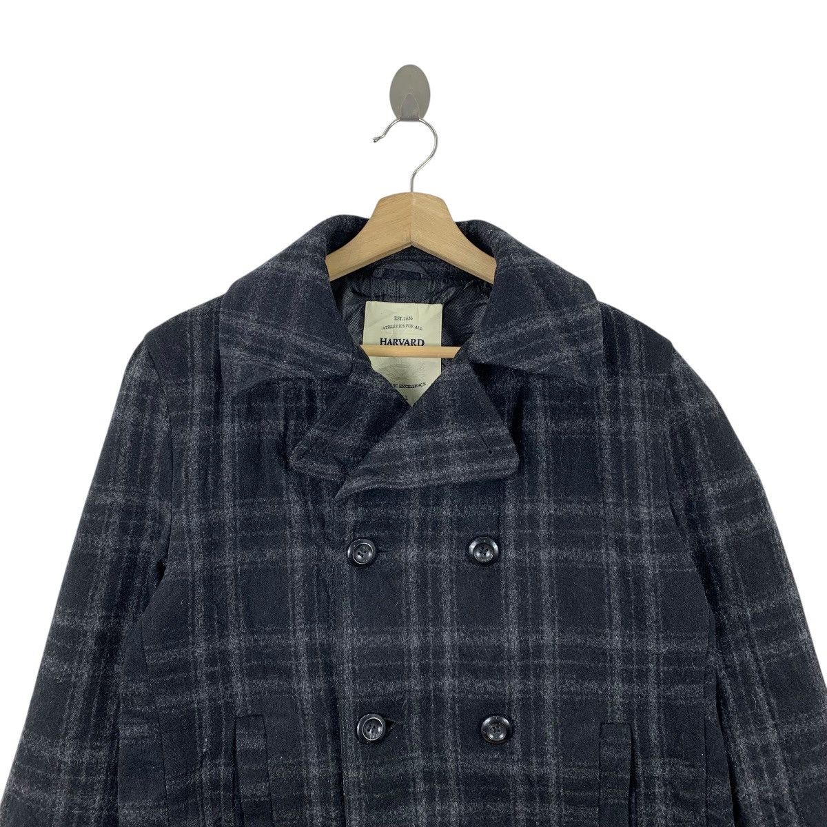 American Apparel HARVARD Boston Casualwear Checkered Tartan Peacoat Jacket Size US S / EU 44-46 / 1 - 4 Thumbnail
