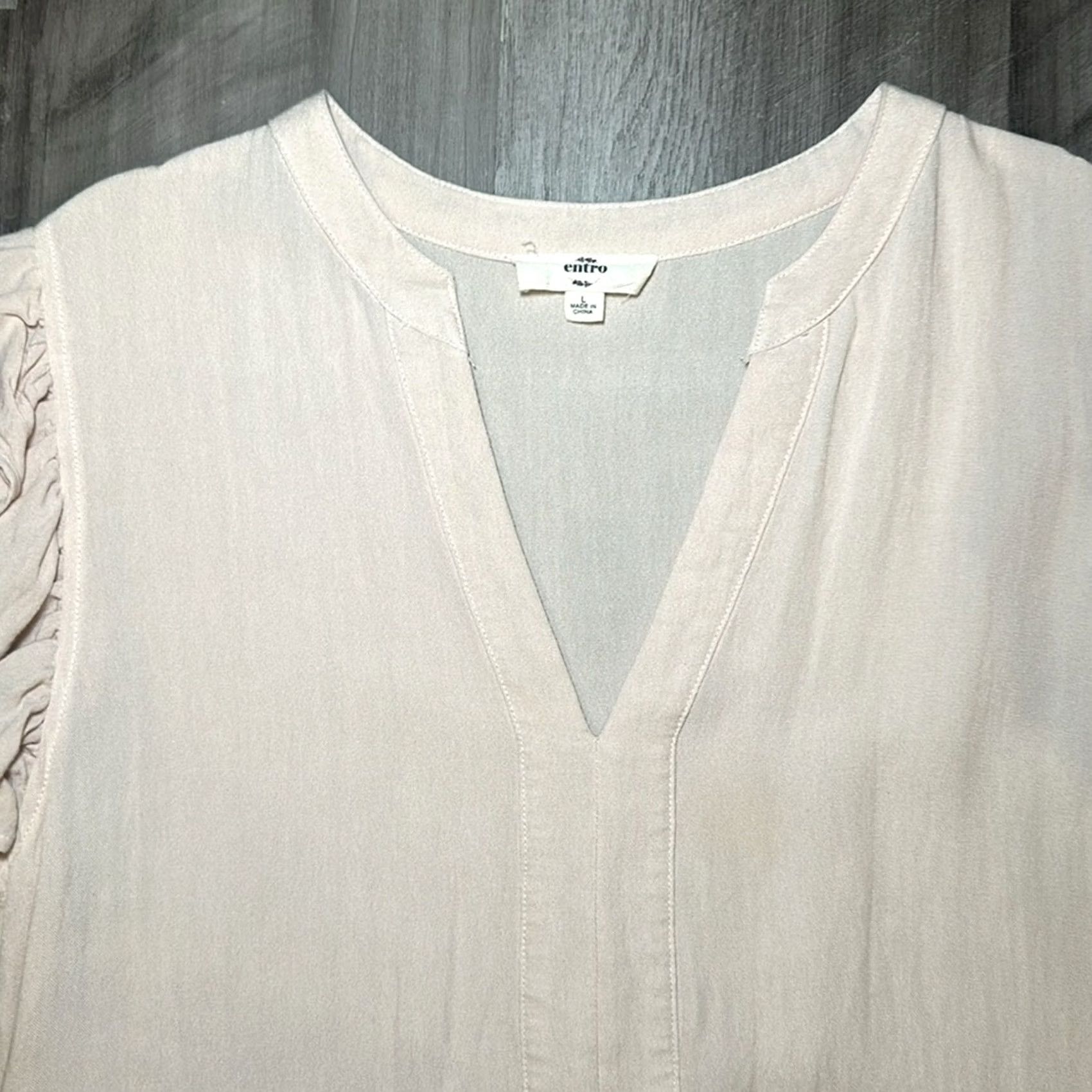 Vintage Entro Classic Tiered Sleeveless Ruffle Midi Dress Large Women Cream Midi Dress Size L / US 10 / IT 46 - 5 Thumbnail