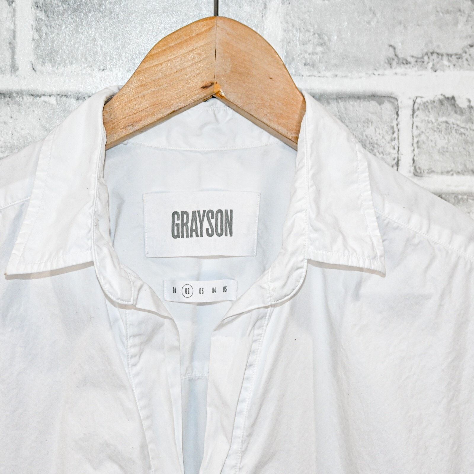 Anthropologie Grayson The Hero White cotton Artish Dress 1/2 button Size XS / US 0-2 / IT 36-38 - 3 Thumbnail