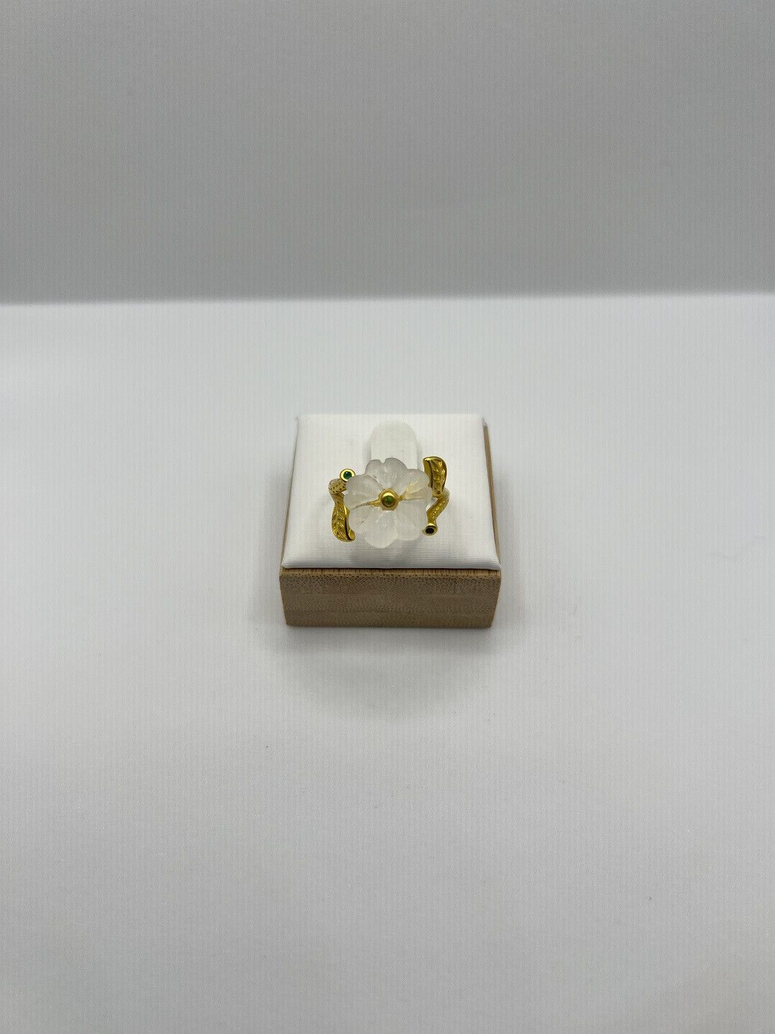 Jewelry Crystal Flower Gold Ring - Size 7 Size ONE SIZE - 1 Thumbnail
