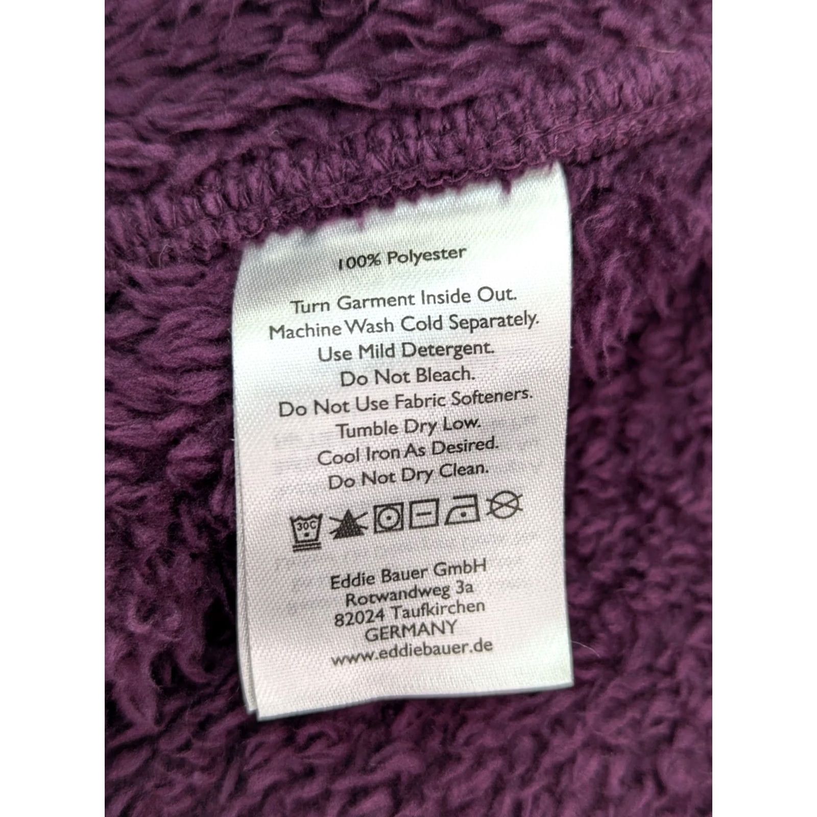 Eddie Bauer Eddie Bauer Jacket Women XS Purple Sherpa Lined Fleece Full Zip Pockets Vintage No Size XS / US 0-2 / IT 36-38 - 4 Thumbnail