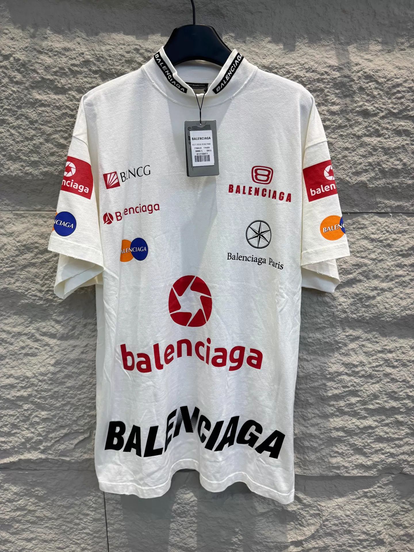 Balenciaga Balenciaga SS23 Top League Multi-Logo Short T 1 Size US S / EU 44-46 / 1 - 1 Thumbnail