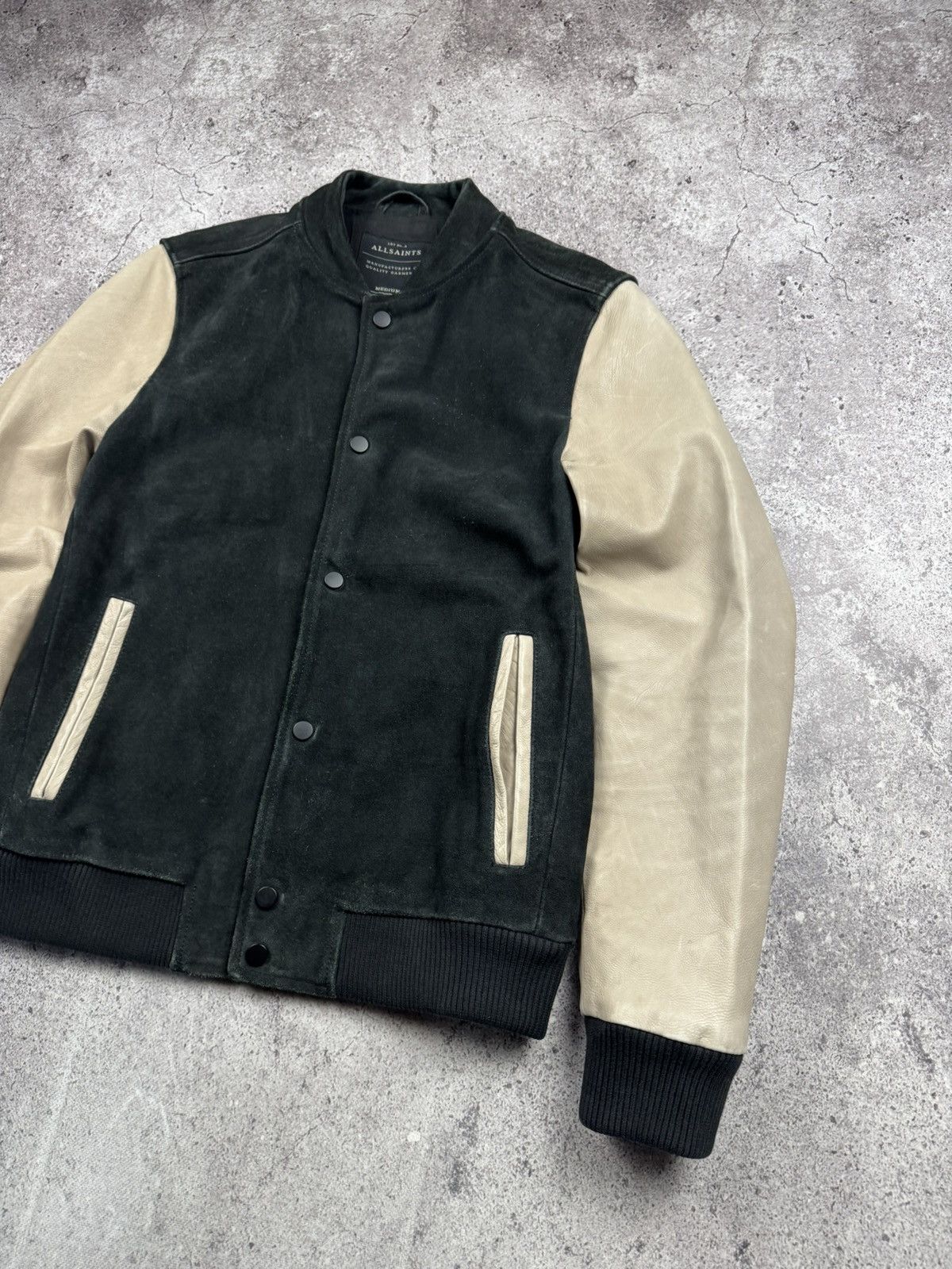 Allsaints Allsaints Suede Leather Bomber Jacket Size US M / EU 48-50 / 2 - 3 Thumbnail