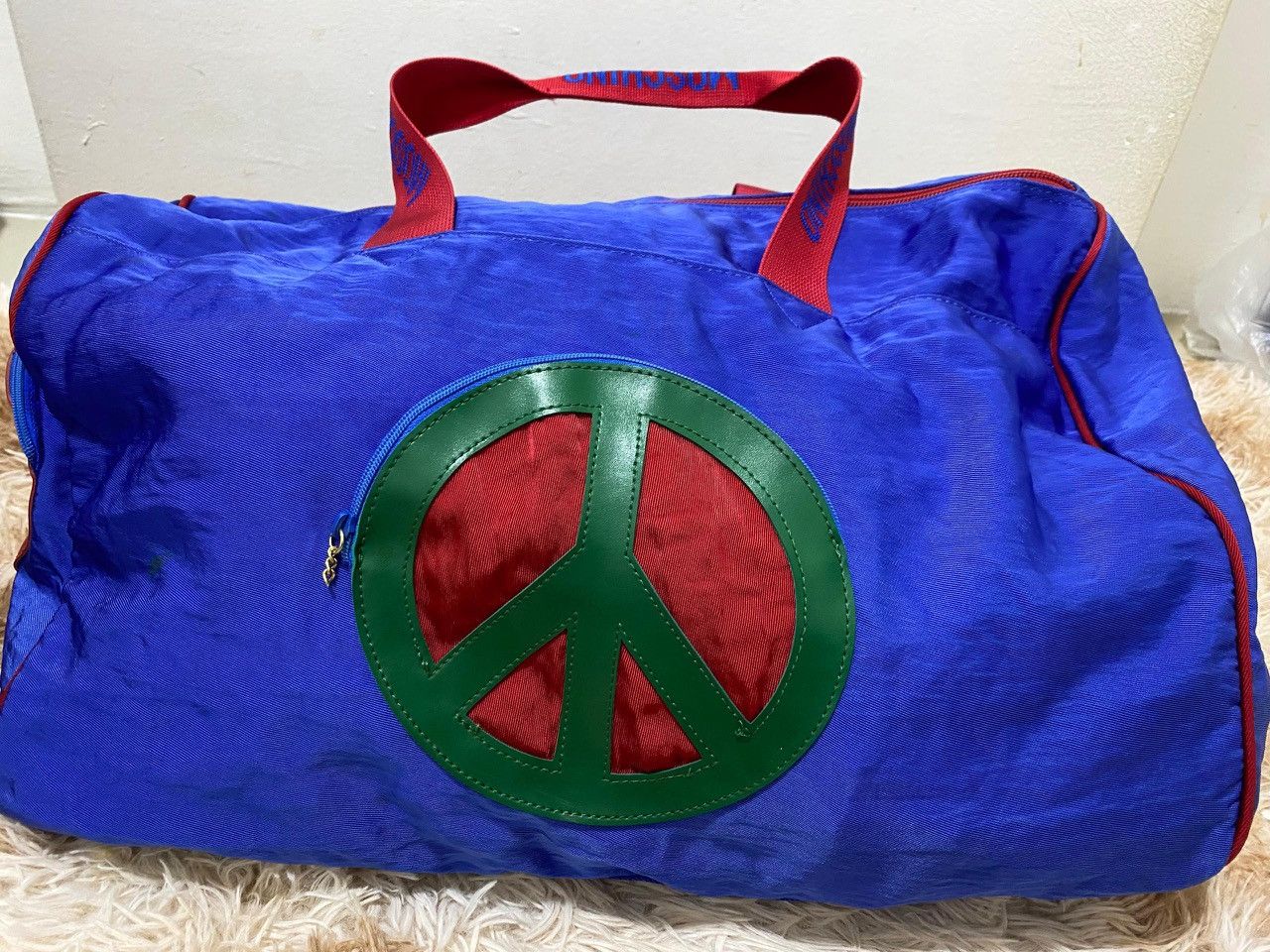 Japanese Brand vintage marvem japan peace symbol duffle bag Size ONE SIZE - 2 Thumbnail