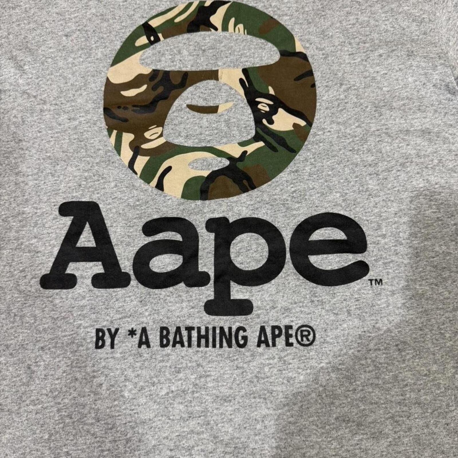 Aape Aape by A Bathing Ape grey tee Size US S / EU 44-46 / 1 - 2 Thumbnail