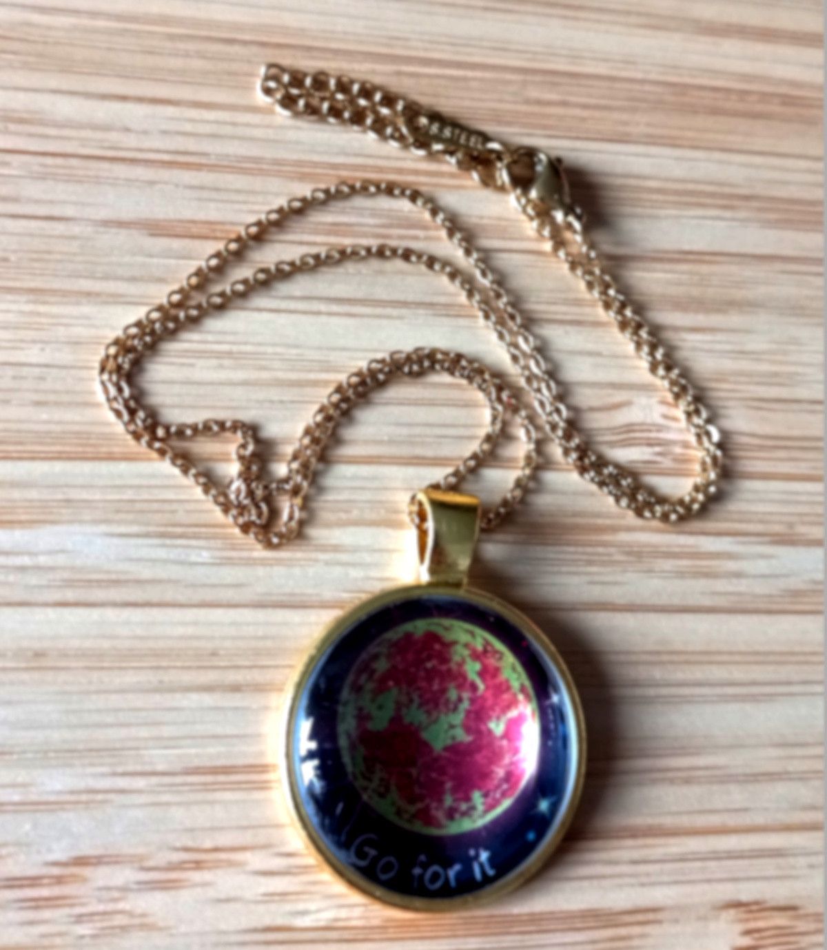 Hysteric Glamour × Japanese Brand × Vintage Punk Tiny Planet Sun Stainless Steel Gold Necklace Unique Size ONE SIZE - 1 Thumbnail