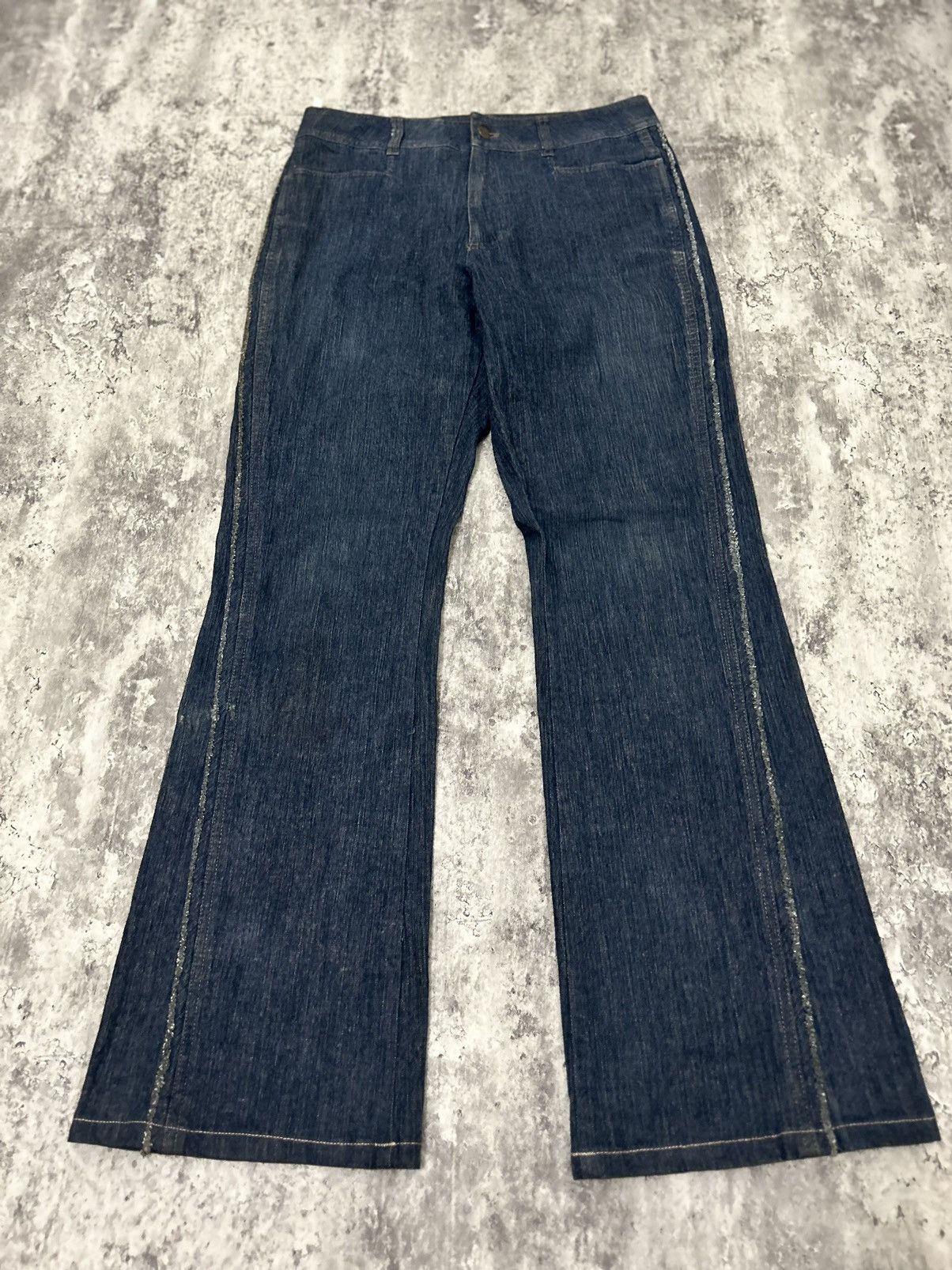 If Six Was Nine × Japanese Brand × Kansai Yamamoto kansai Bis By Kansai Yamamoto Flare Soft Jeans Size US 29 - 4 Thumbnail