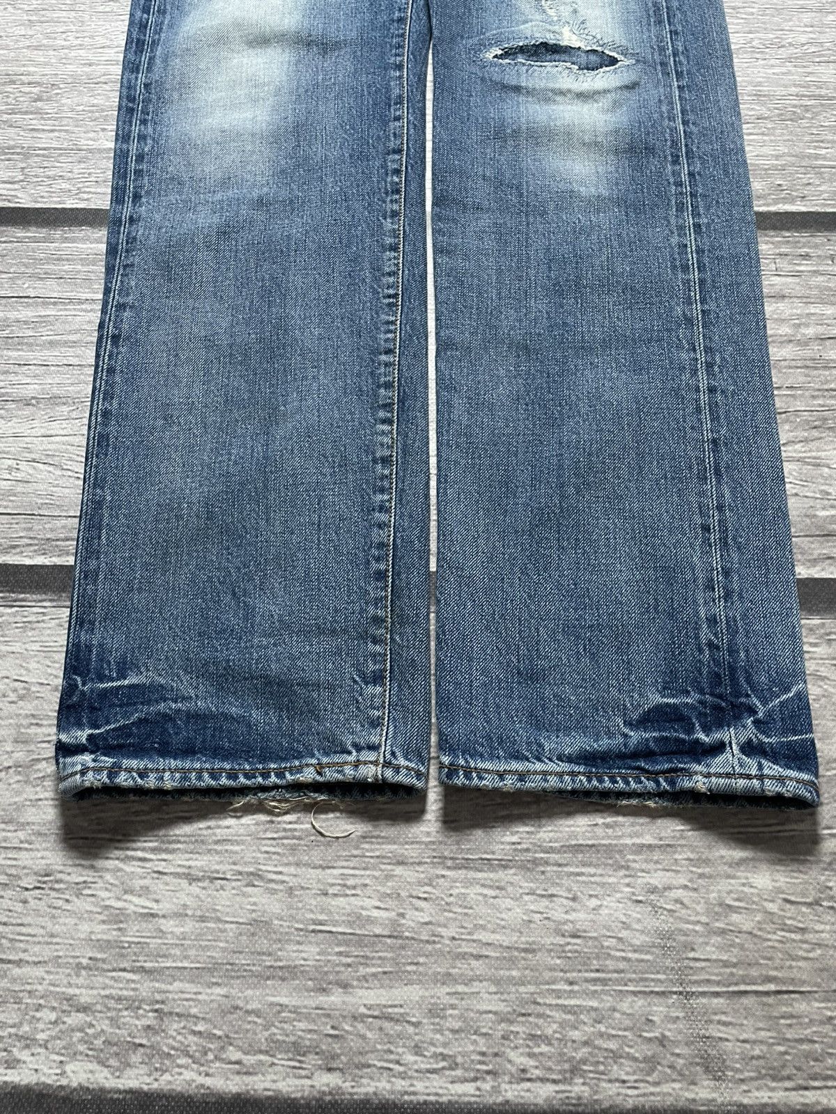 Edwin Edwin ED-55 Rainbow Selvedge Japanese Distress Denim Jeans Size US 32 / EU 48 - 8 Thumbnail