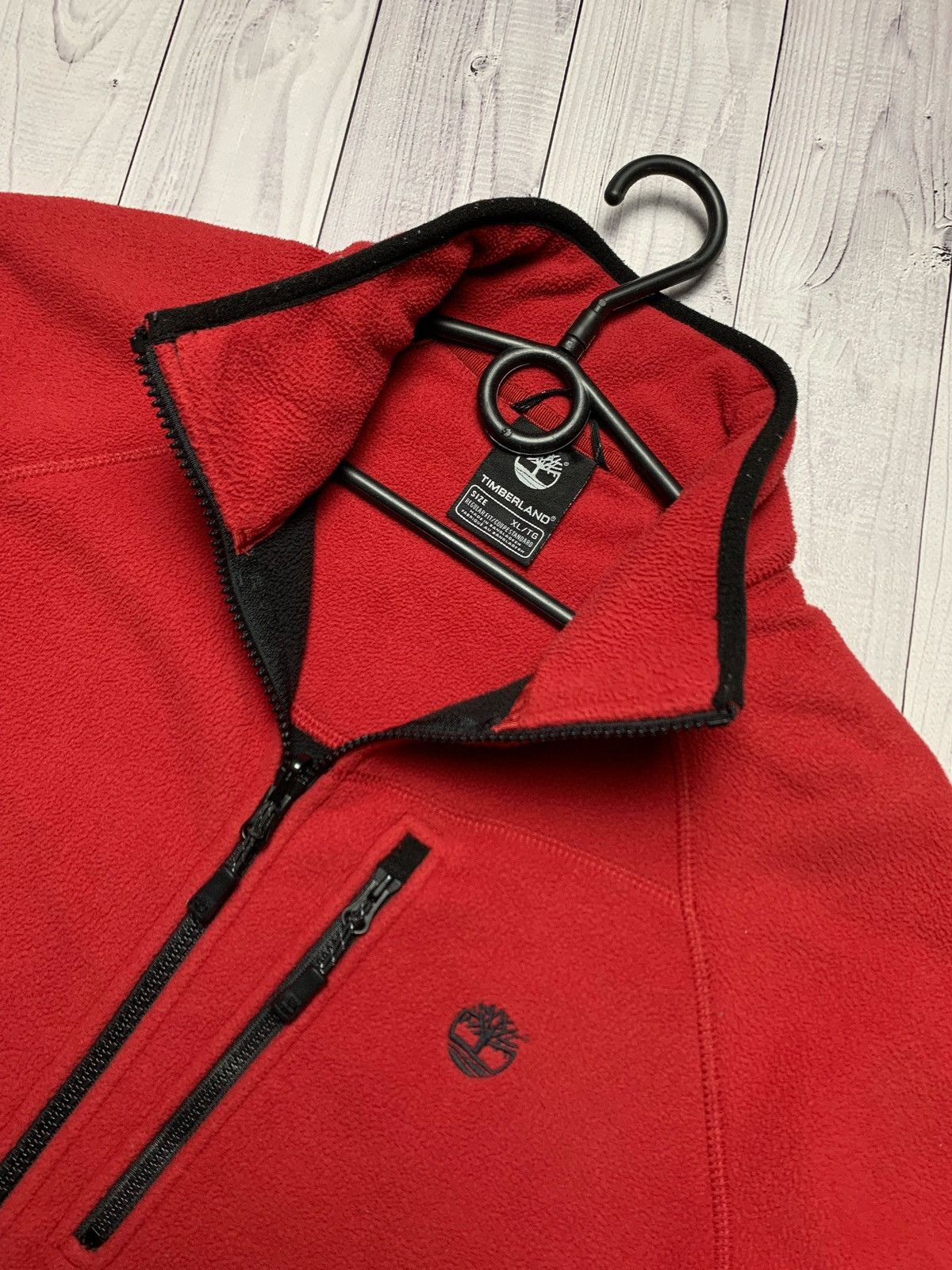 Timberland × Vintage Timberland fleece hoodie red Size XL Size US XL / EU 56 / 4 - 3 Thumbnail