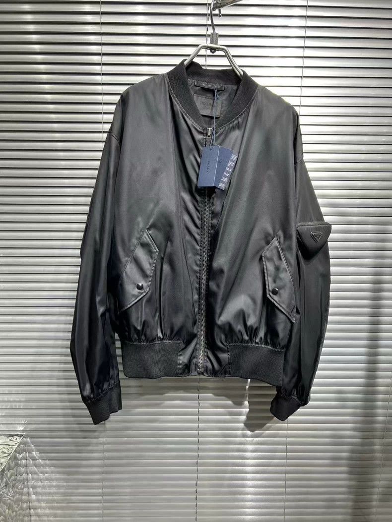Prada Prada Black Bomber Jacket with Zip Size US M / EU 48-50 / 2 - 1 Thumbnail