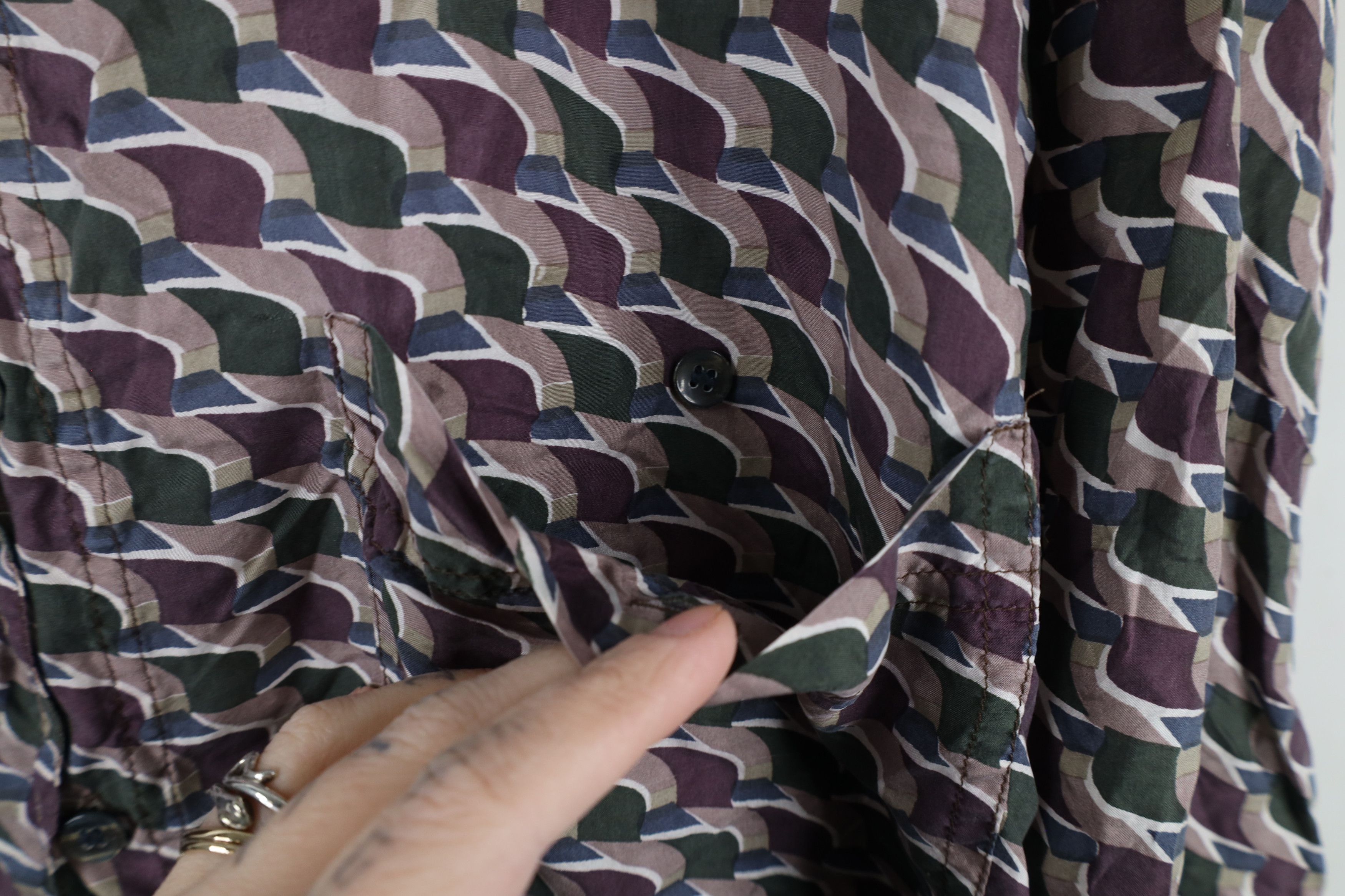 Vintage Vintage 90s Streetwear Long Sleeve Collared Button Shirt Size US L / EU 52-54 / 3 - 4 Thumbnail