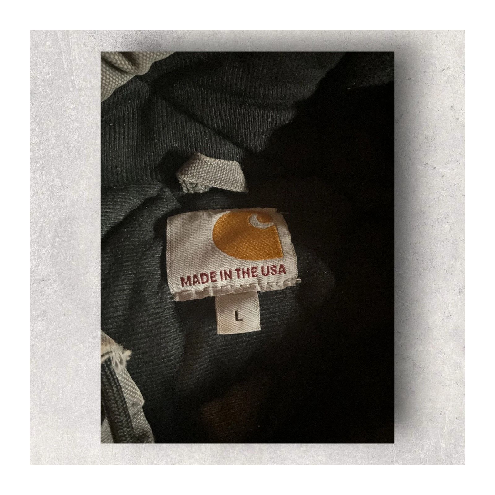 Carhartt VTG Carhartt J140-GVL Jacket Large Gray Hooded Union Made US Size US L / EU 52-54 / 3 - 5 Thumbnail