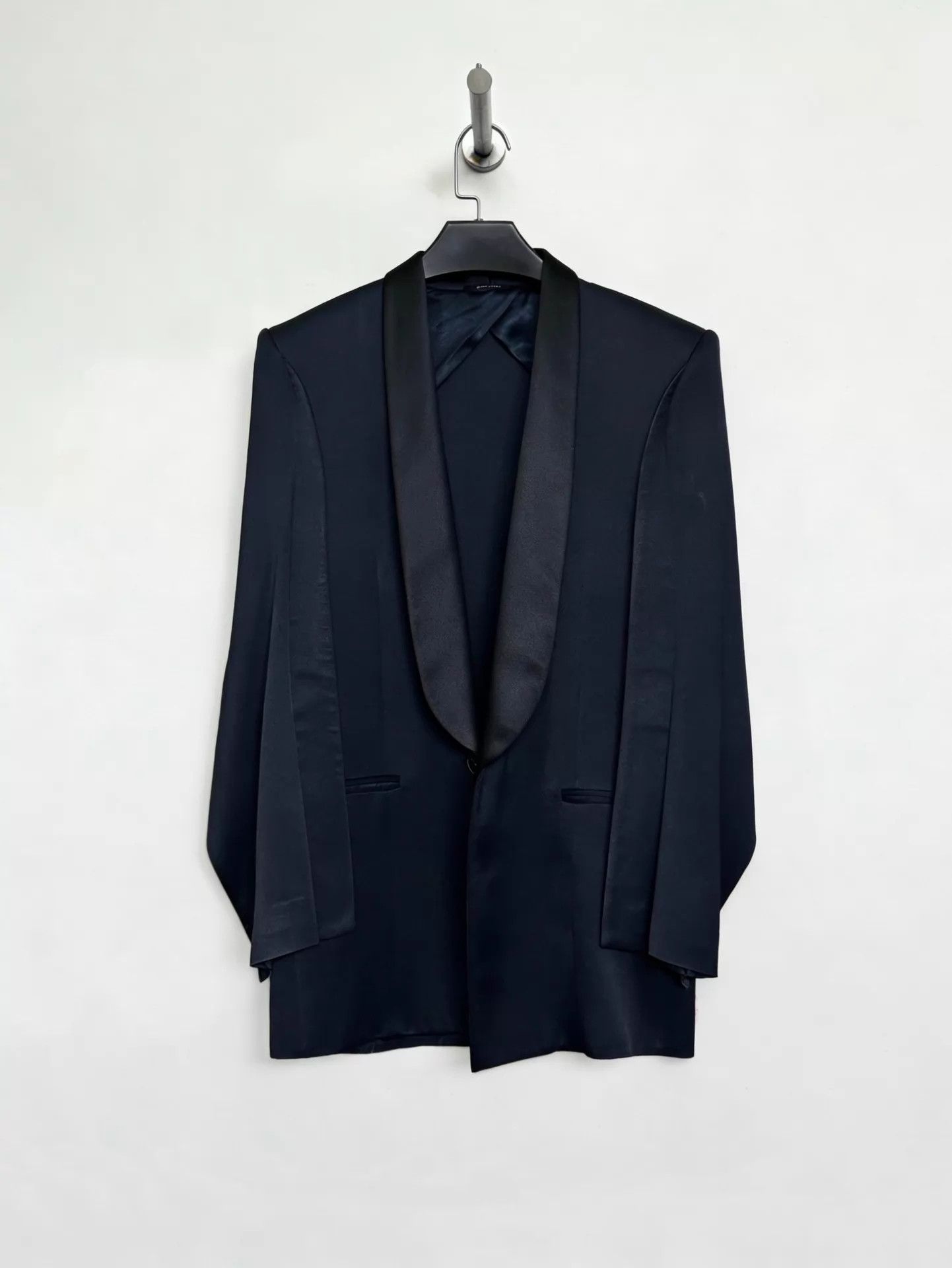 Maison Margiela MMM 11SS Satin Padded Shoulder Slit Cuffs Shawl Coat 40 Size S / US 4 / IT 40 - 1 Thumbnail