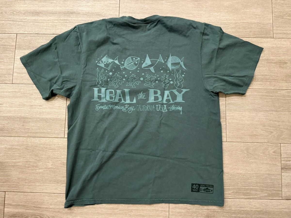 Stussy Stussy Heal The Bay 40 Pigment Dyed Pine Tee Size L Large Size US L / EU 52-54 / 3 - 7 Thumbnail