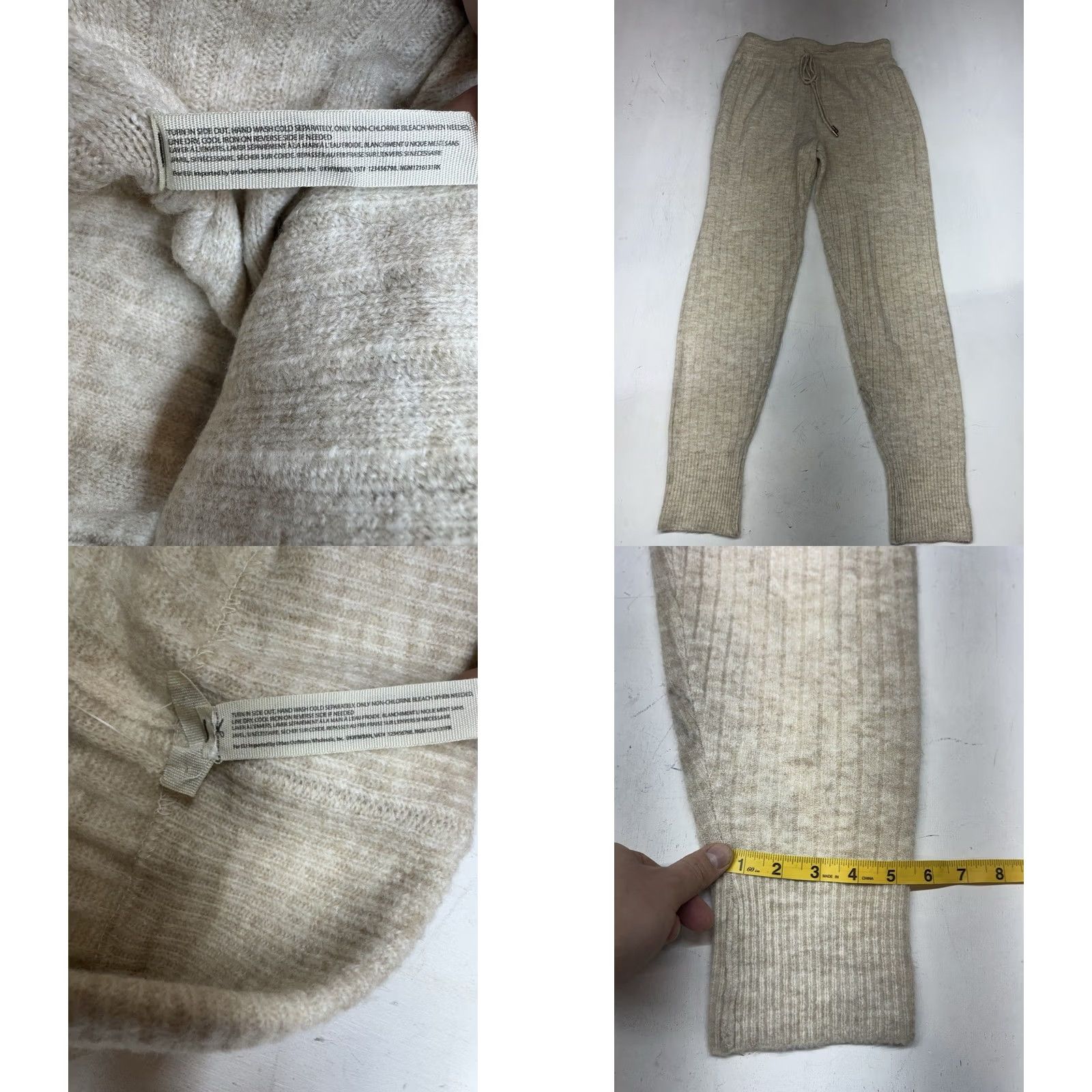 Free People Free People Women's Around The Clock Knit Sweater Pants Set Oatmeal S/M NWT Size S / US 4 / IT 40 - 9 Thumbnail