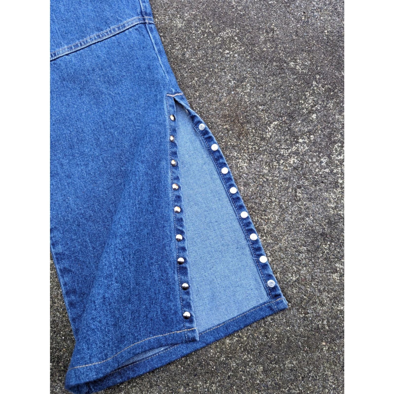 Denime VINTAGE Circle T Roughrider Jeans Denim 30" Inseam Women High Rise Studded Western 14 30" Blue Size 36" / US 14 / IT 50 - 3 Thumbnail