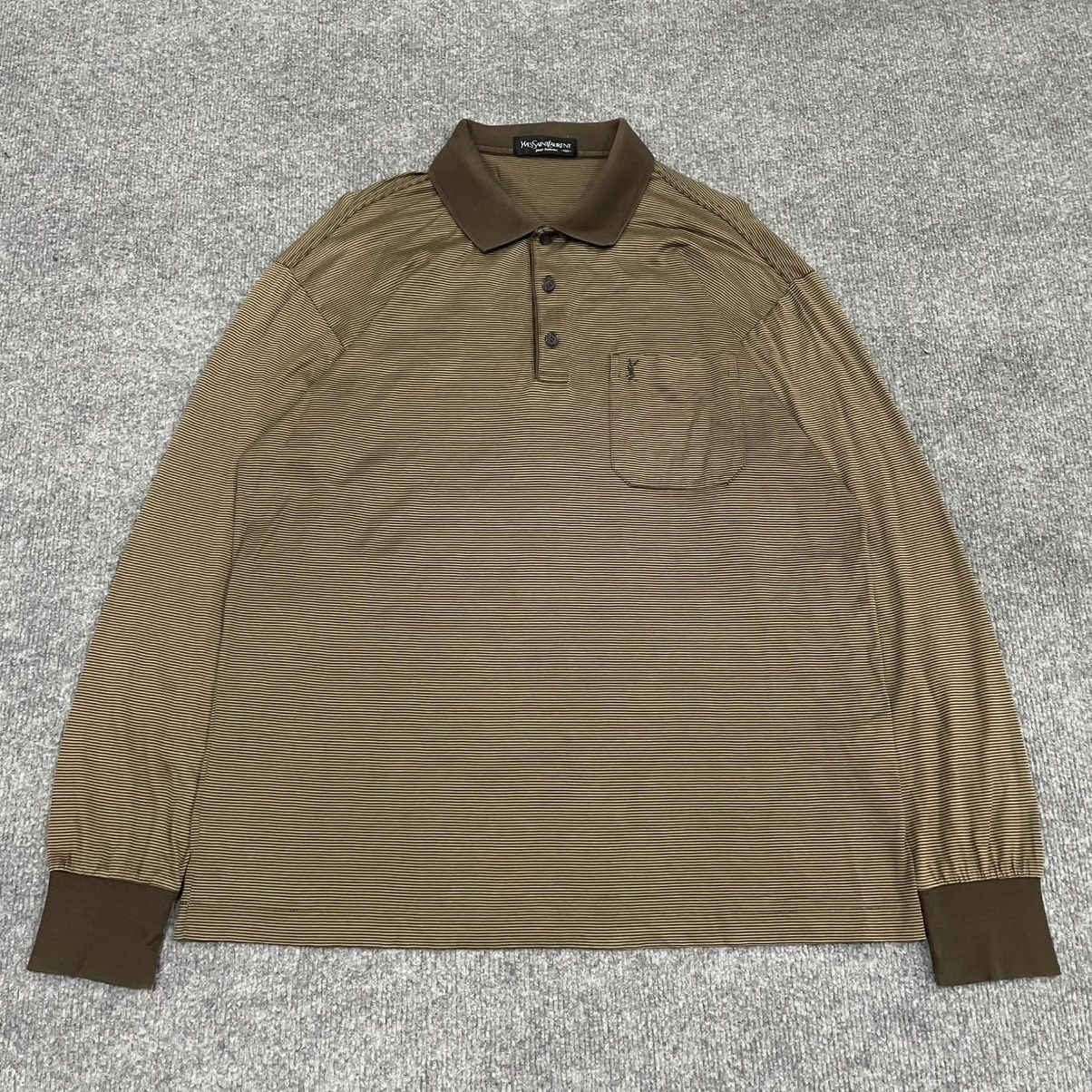 Yves Saint Laurent YSL Yves Saint Laurent Polos Shirt Long Sleeve Size US L / EU 52-54 / 3 - 2 Thumbnail