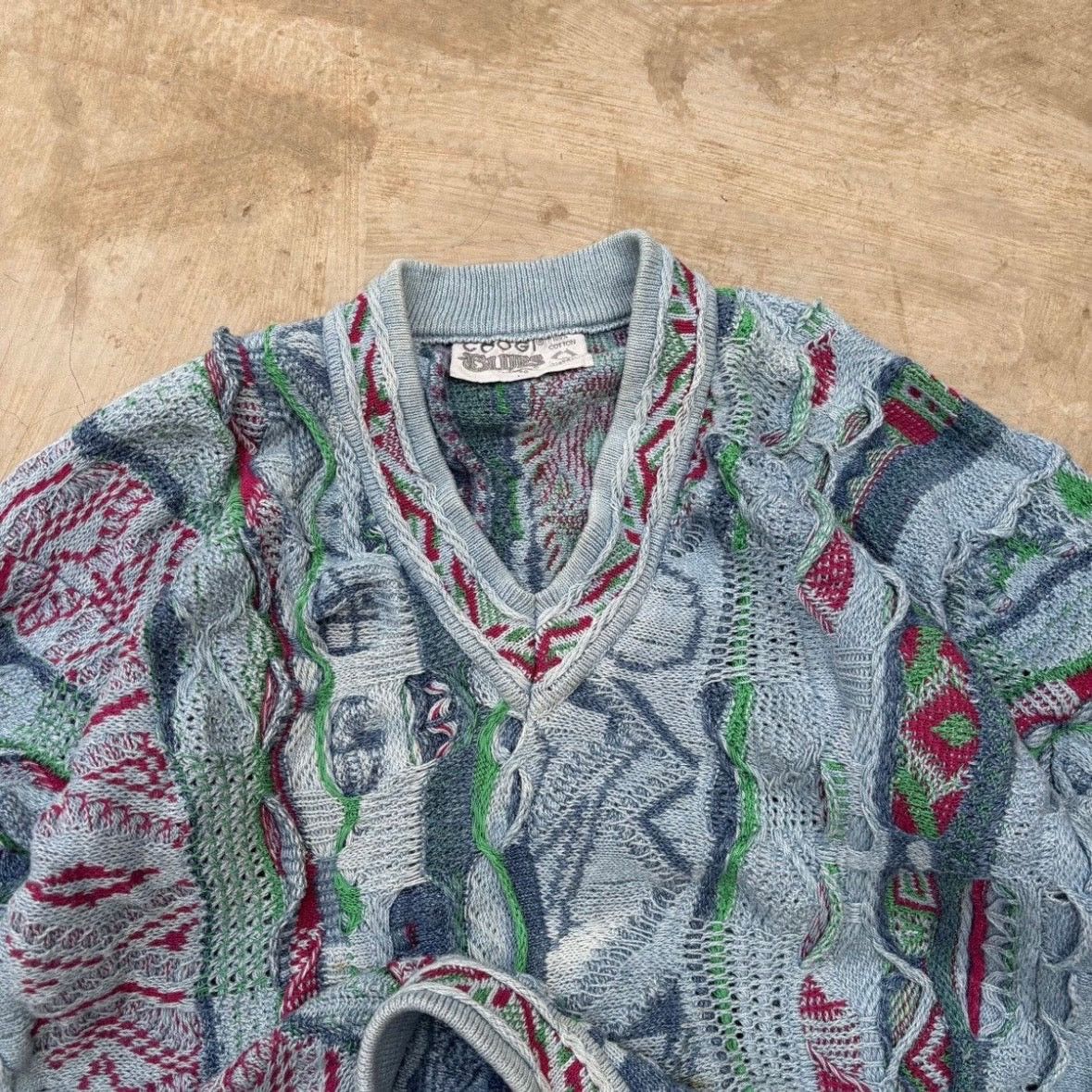 Coogi Vintage 90s Coogi Blues 3D Knit Sweater Size US L / EU 52-54 / 3 - 2 Thumbnail