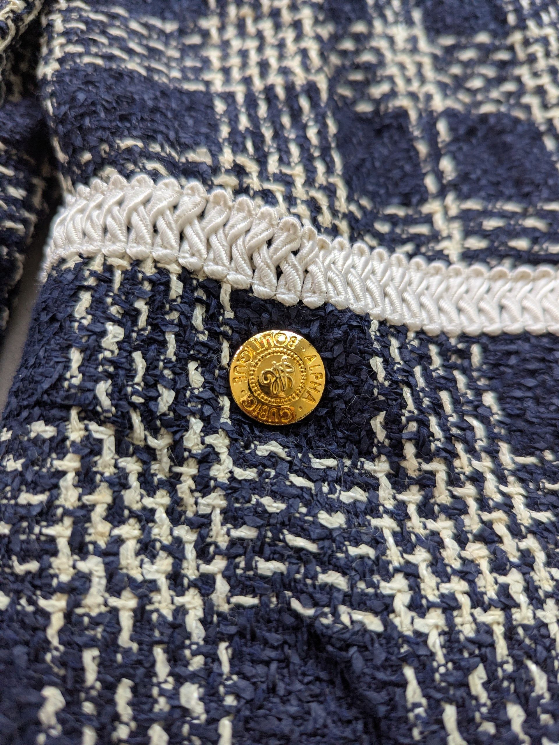 Japanese Brand × Vintage Vintage Wool Tweed Jacket Alpha Cubic Inspired Chanel Size S / US 4 / IT 40 - 6 Thumbnail
