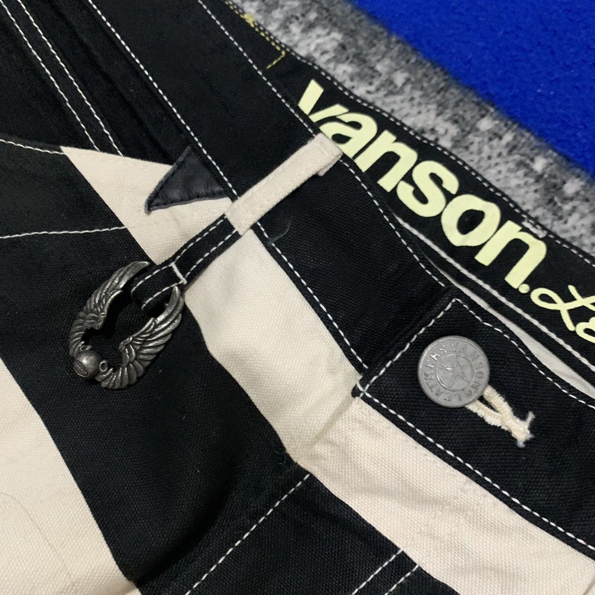 Vanson Leathers × Vintage Rare Vanson Prisoner Border Pattern Bikers Pants Size US 38 / EU 54 - 3 Thumbnail