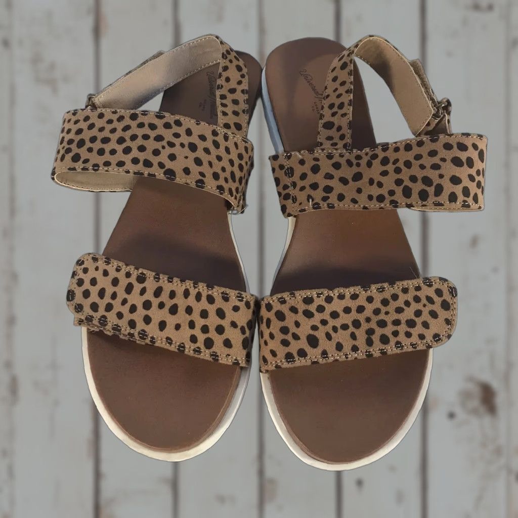 Vintage Universal Thread Animal Print Slide Sandals Womens Size 9.5 with Adjustable Strap Size US 9.5 / IT 39.5 - 1 Thumbnail
