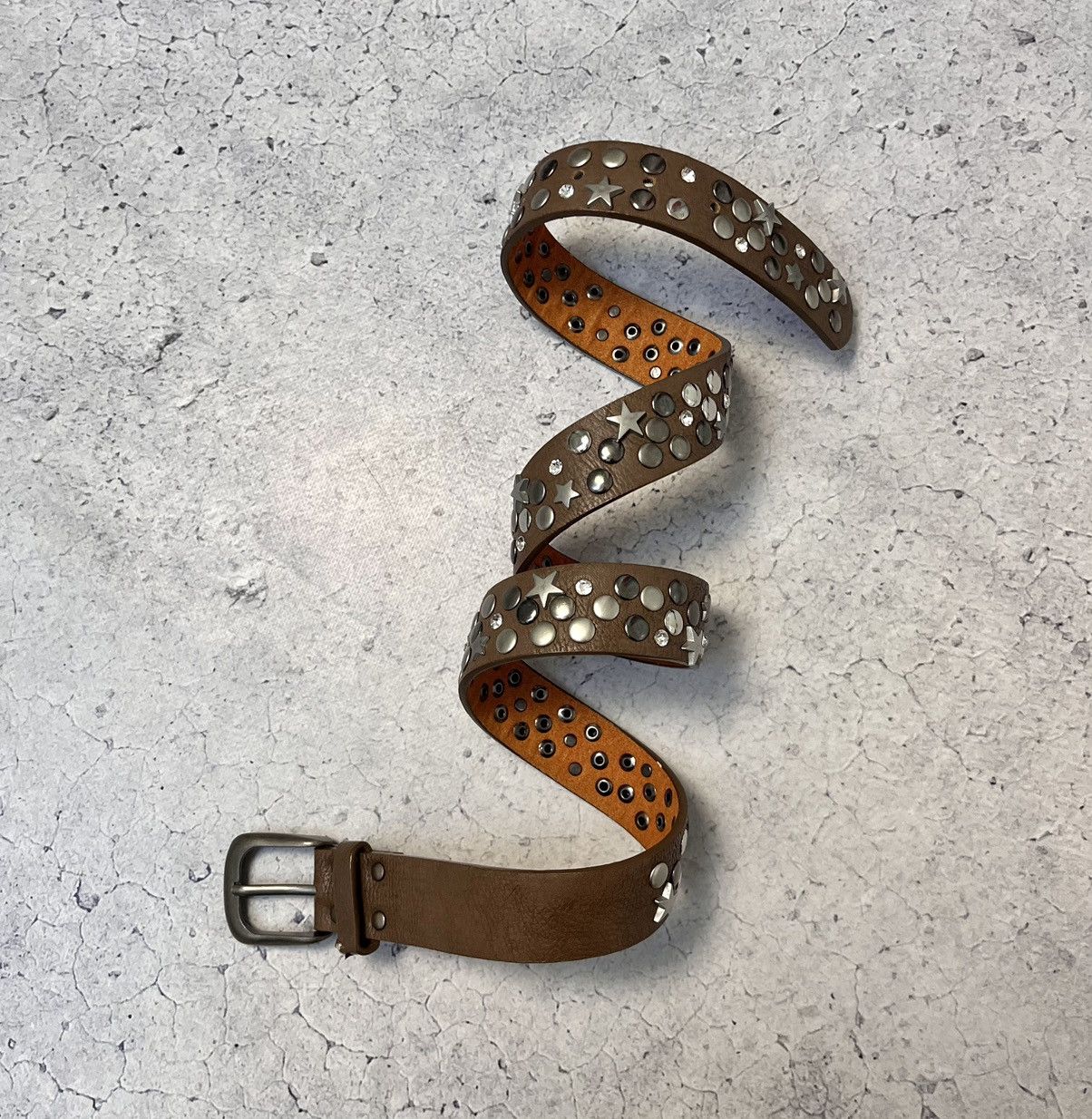 Vintage Vintage Belt Leather Metallic Stars B.B Simon Style Size ONE SIZE - 1 Thumbnail