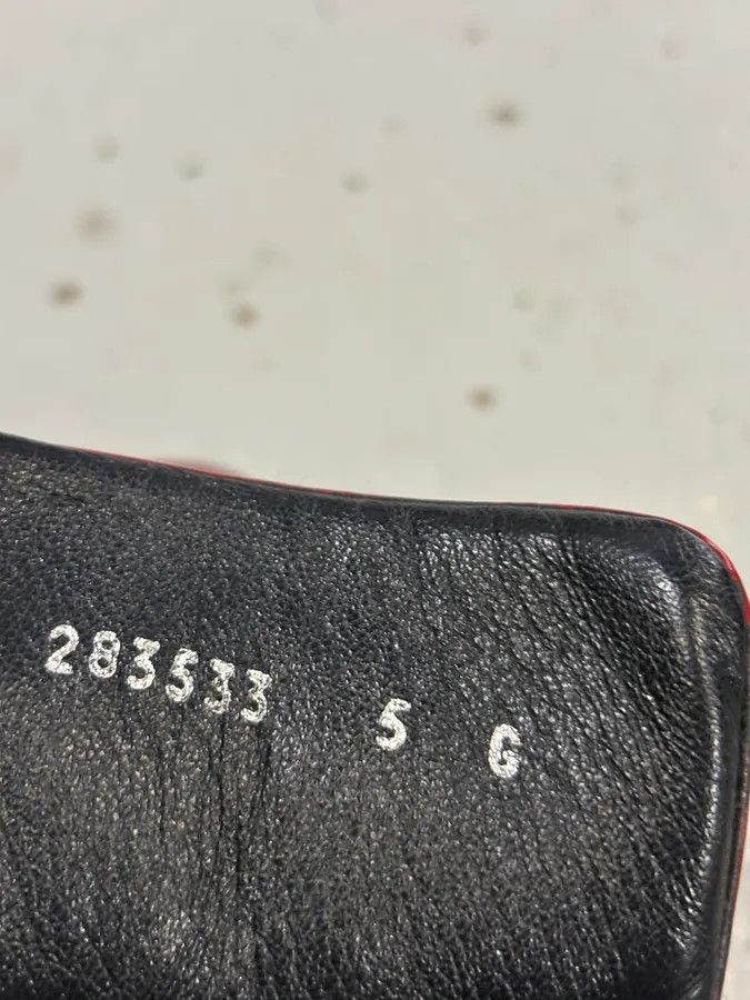 Gucci Gucci Red Black Leather Logo High-Top Sneakers Size US 6.5 / IT 36.5 - 9 Thumbnail